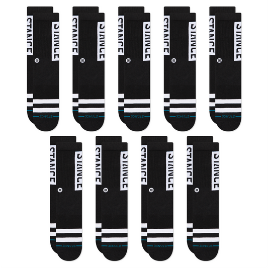 Stance OG Crew Sock 9 Pack Black