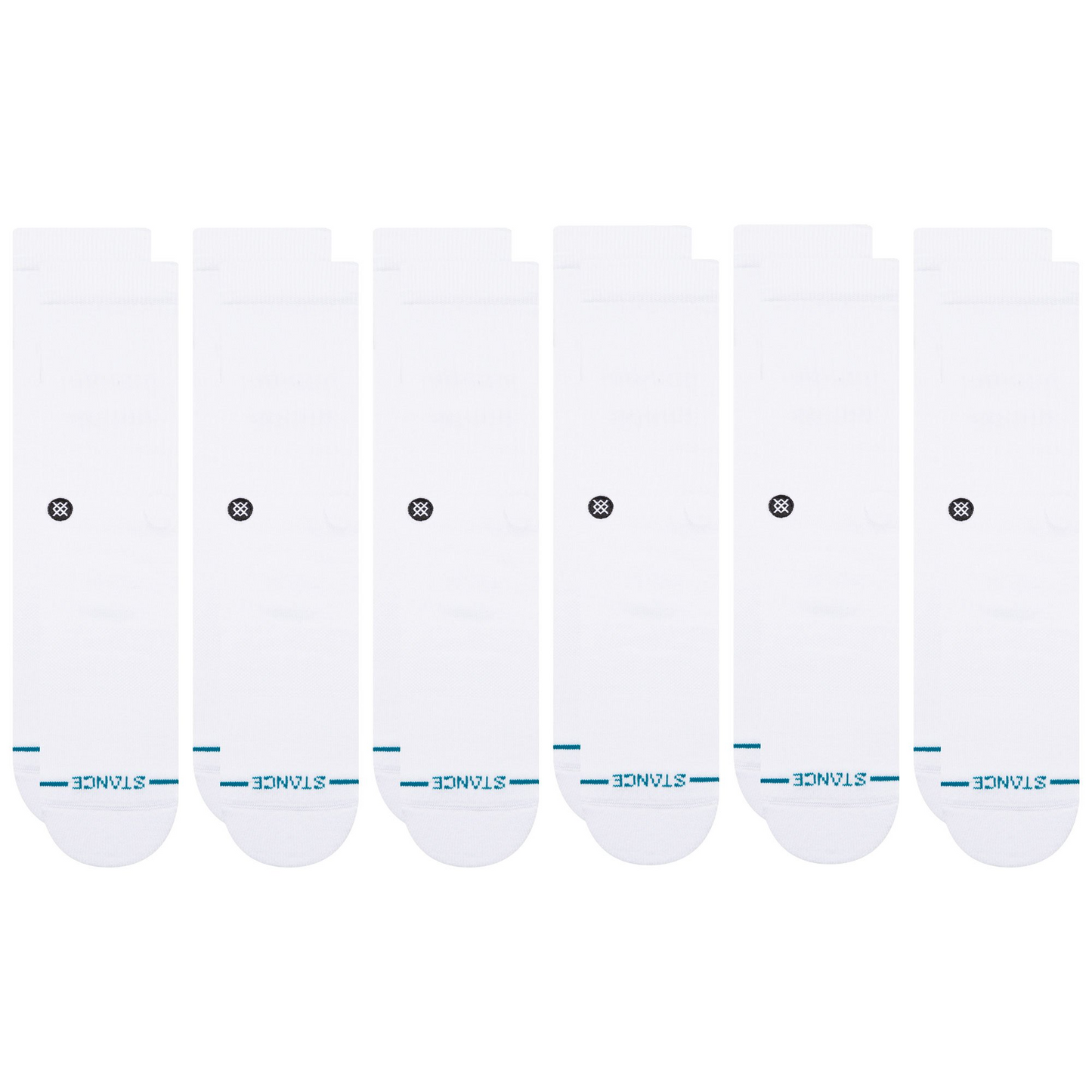 Stance Icon Crew Sock 6 Pack White