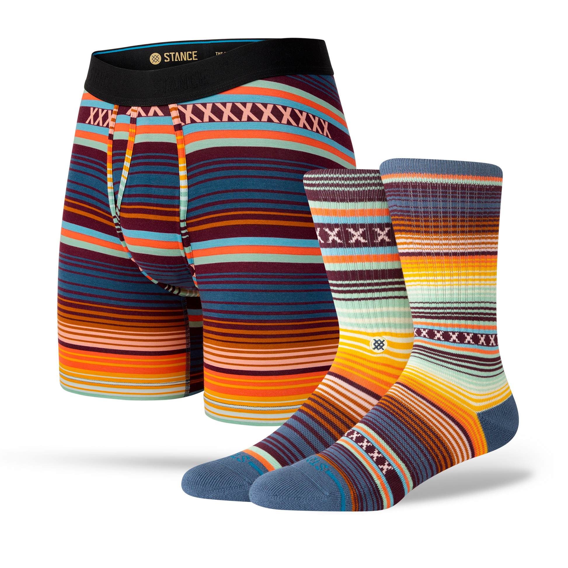 Stance Curren Boxer Brief & Crew Sock 2 Pack Green