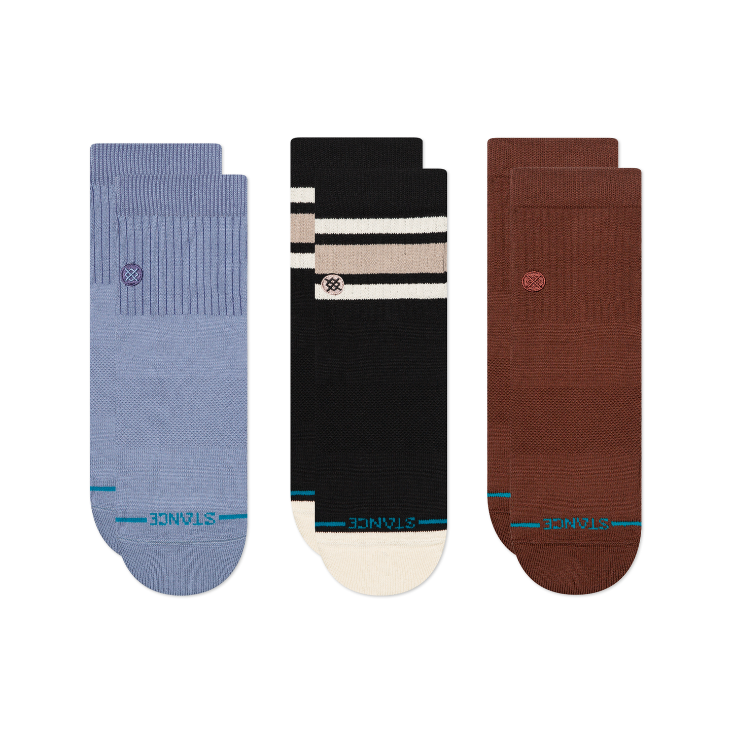 Stance Lifestyle Icon &amp; Boyd Quarter Sock 3 Pack Multi