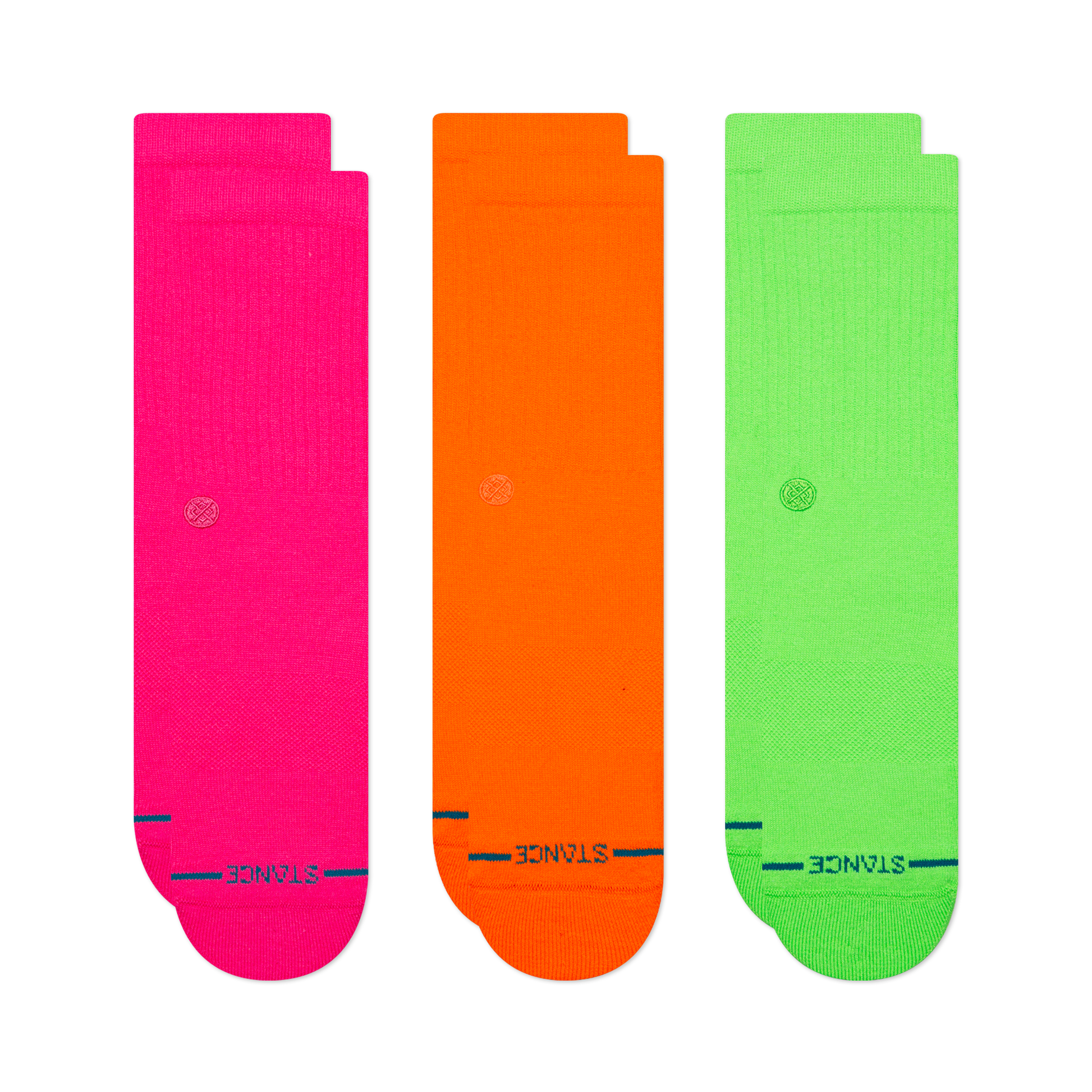 Stance Lifestyle Icon Neon Crew Sock 3 Pack Multi