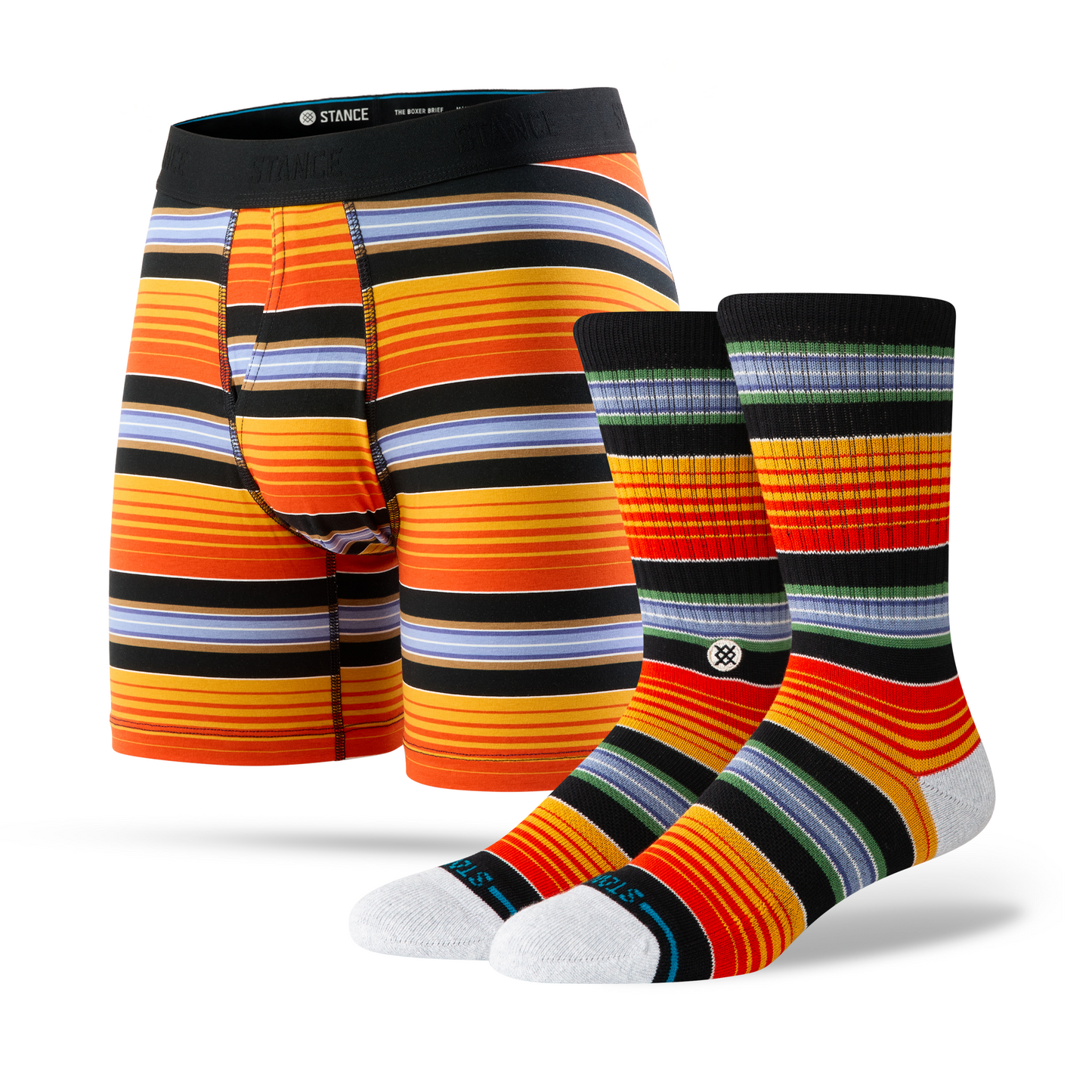 Stance Rockford Boxer Brief &amp; Crew Sock 2 Pack Multi