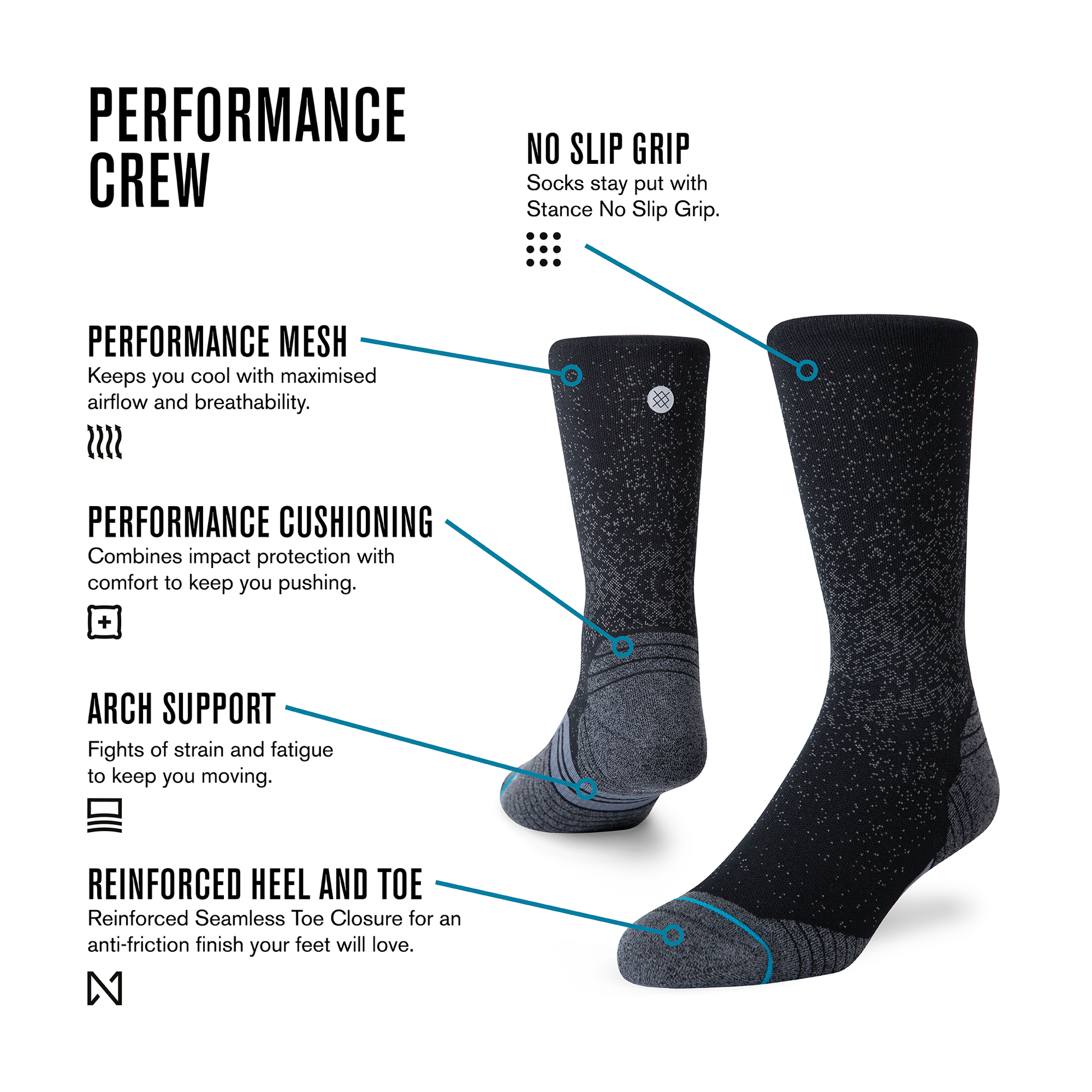 Stance Icon Sport Crew Royal