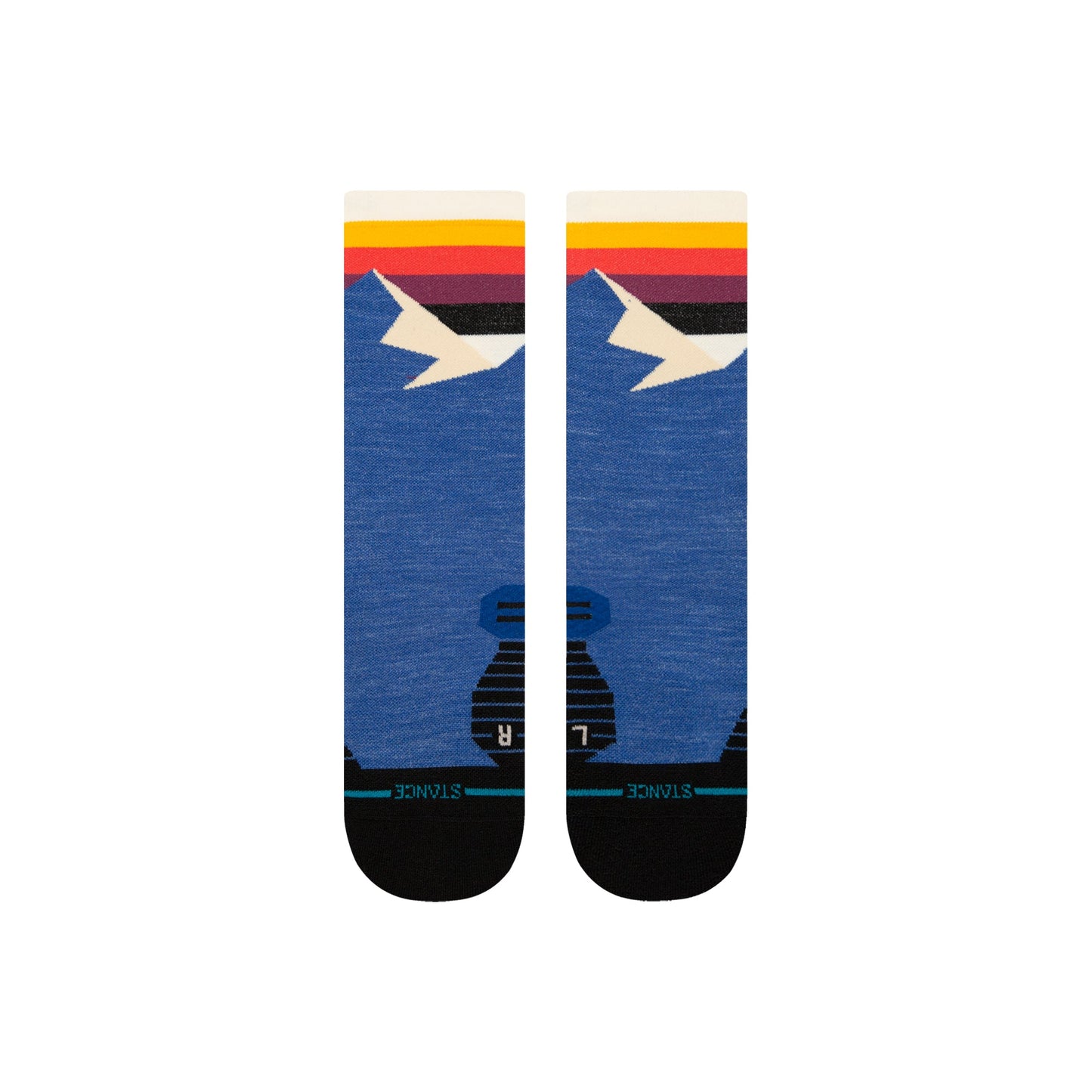 Stance Divided Lines Crew Sock Blue