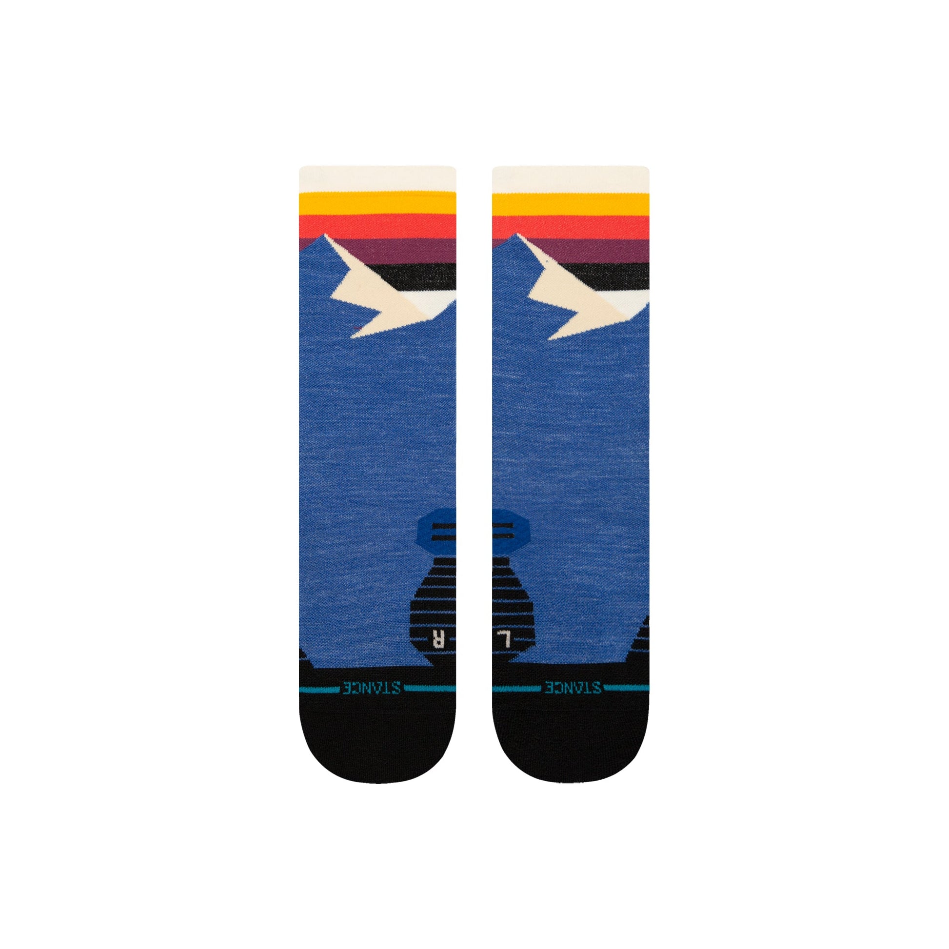 Stance Divided Lines Crew Sock Blue