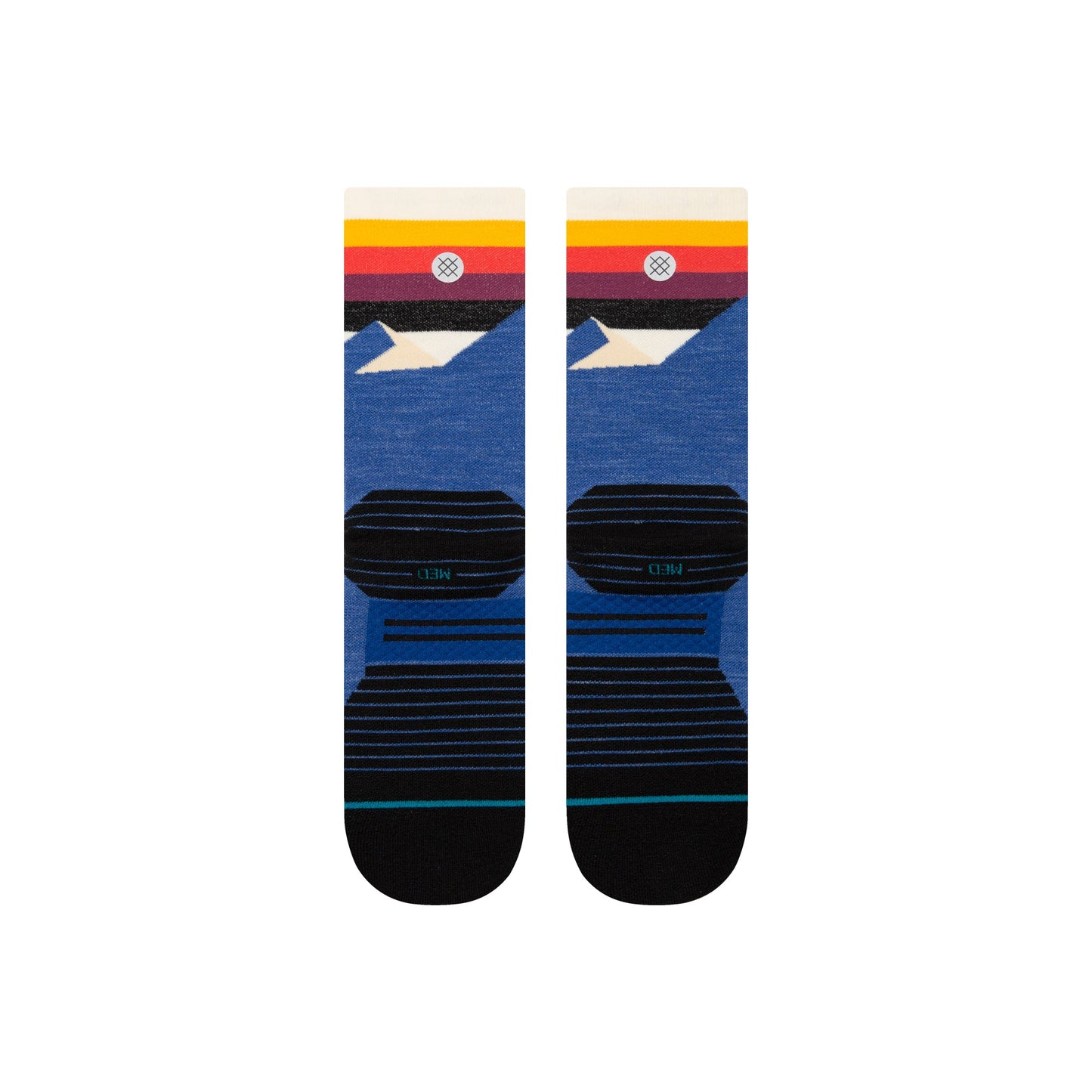 Stance Divided Lines Crew Sock Blue