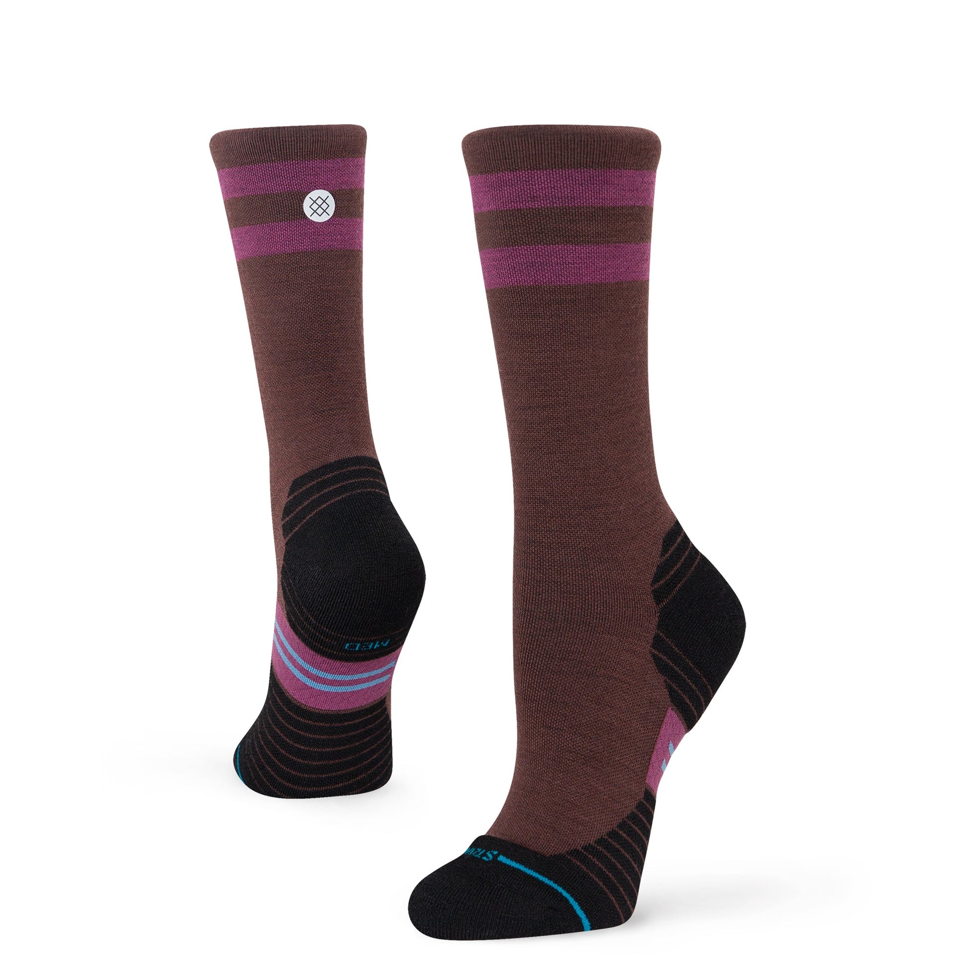 Stance Light Wool Crew Sock Dark Brown