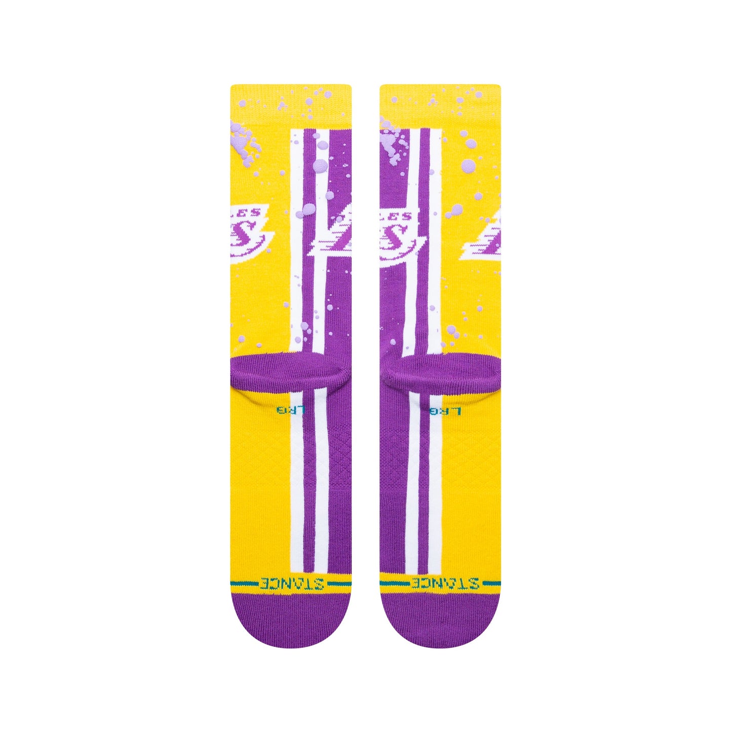 Stance Overspray Los Angeles Lakers Crew Sock Gold