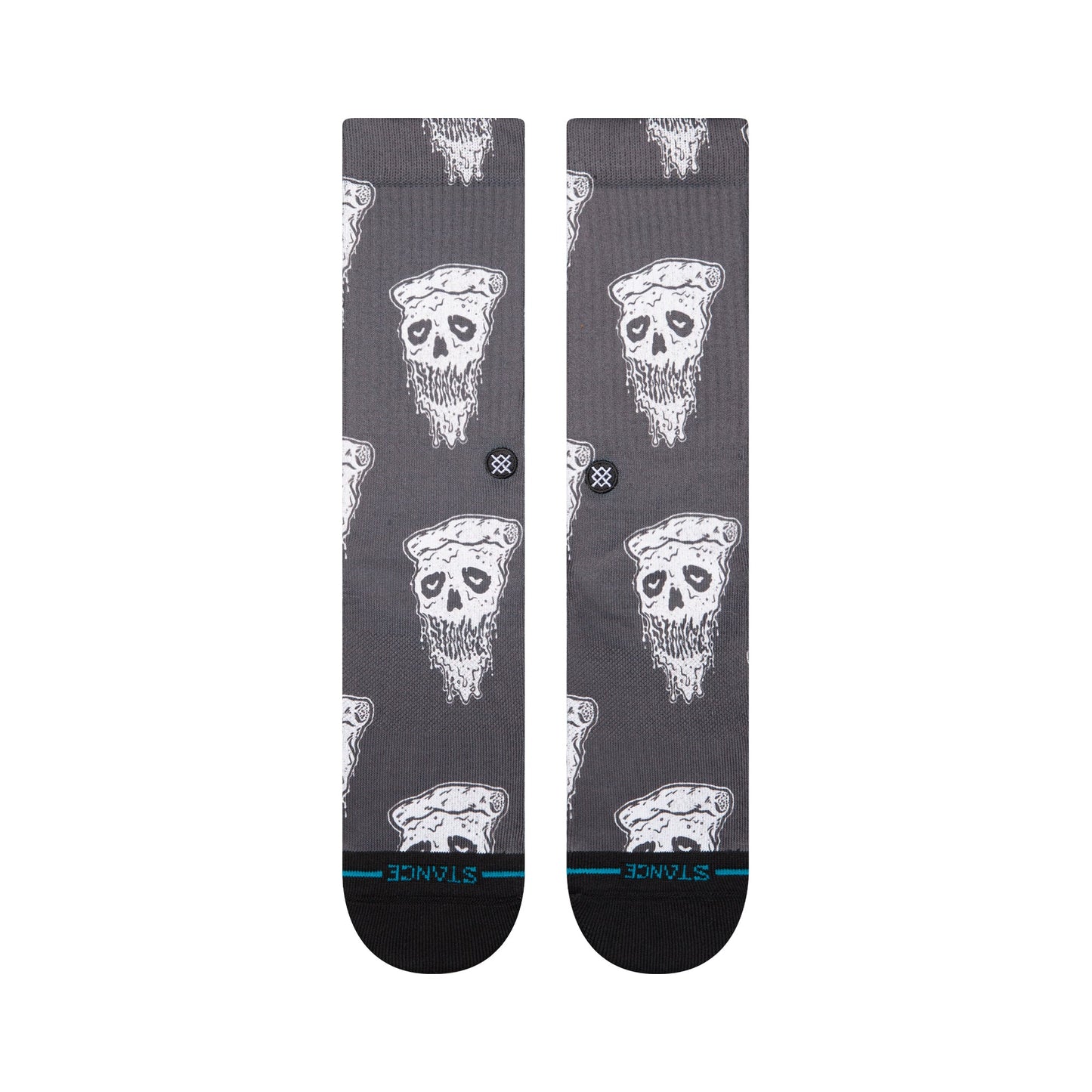 Stance Pizza Face Crew Sock White Black