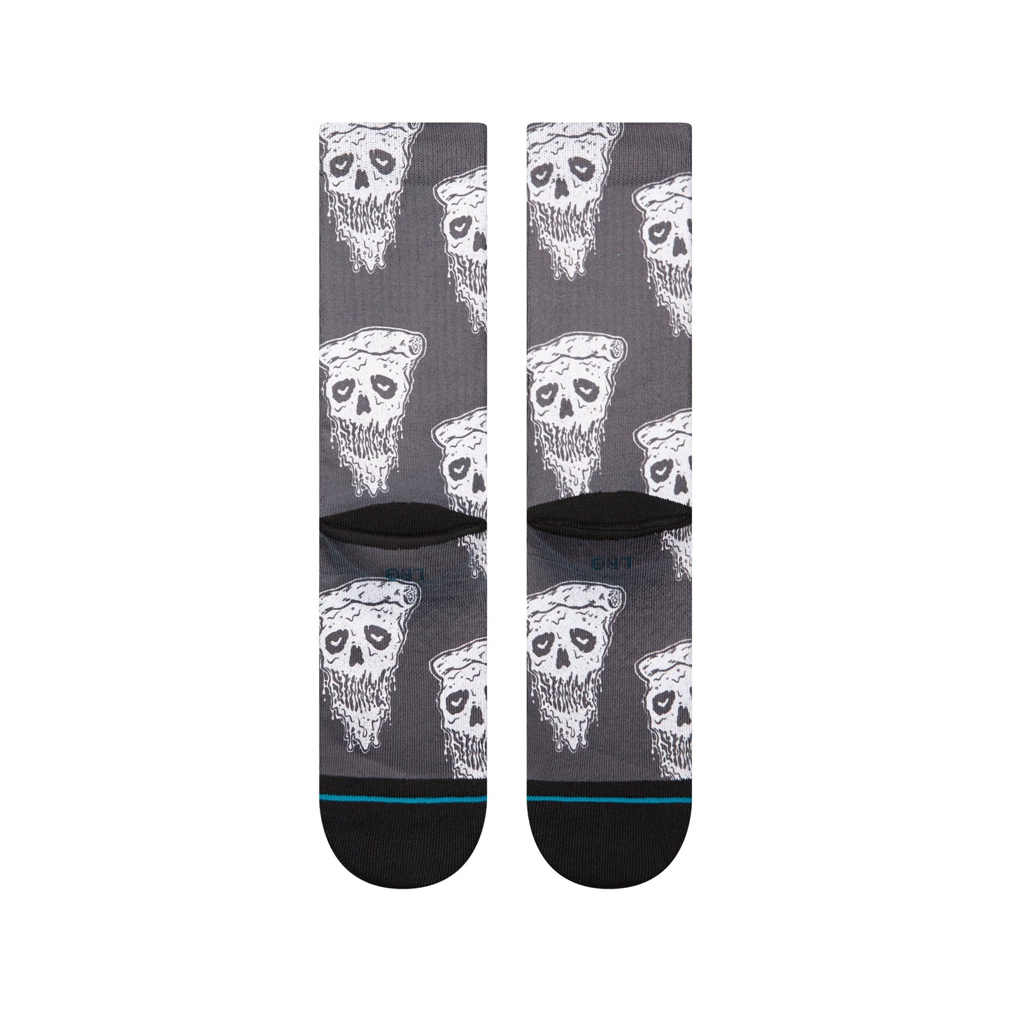 Stance Pizza Face Crew Sock White Black