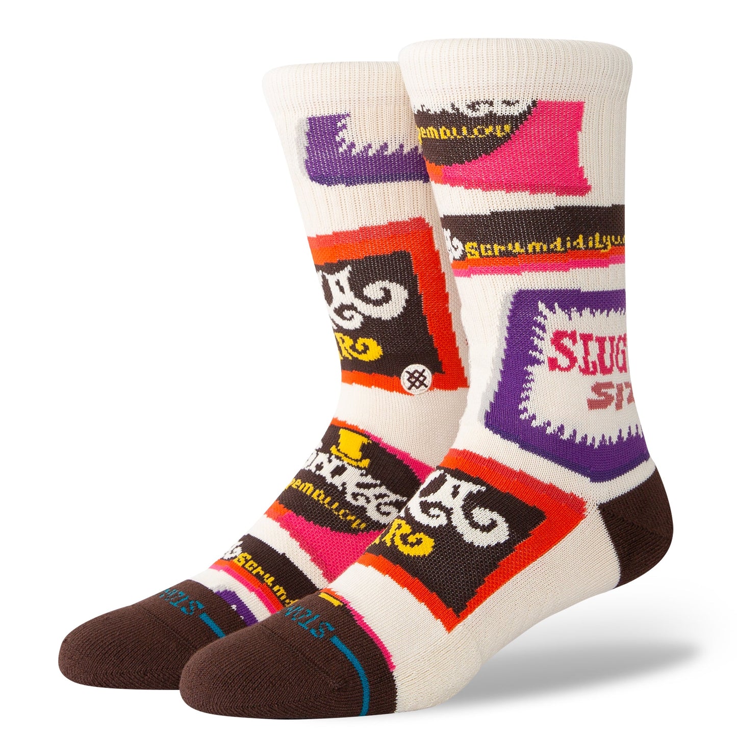 Stance Wonka Bars Crew Sock Brown