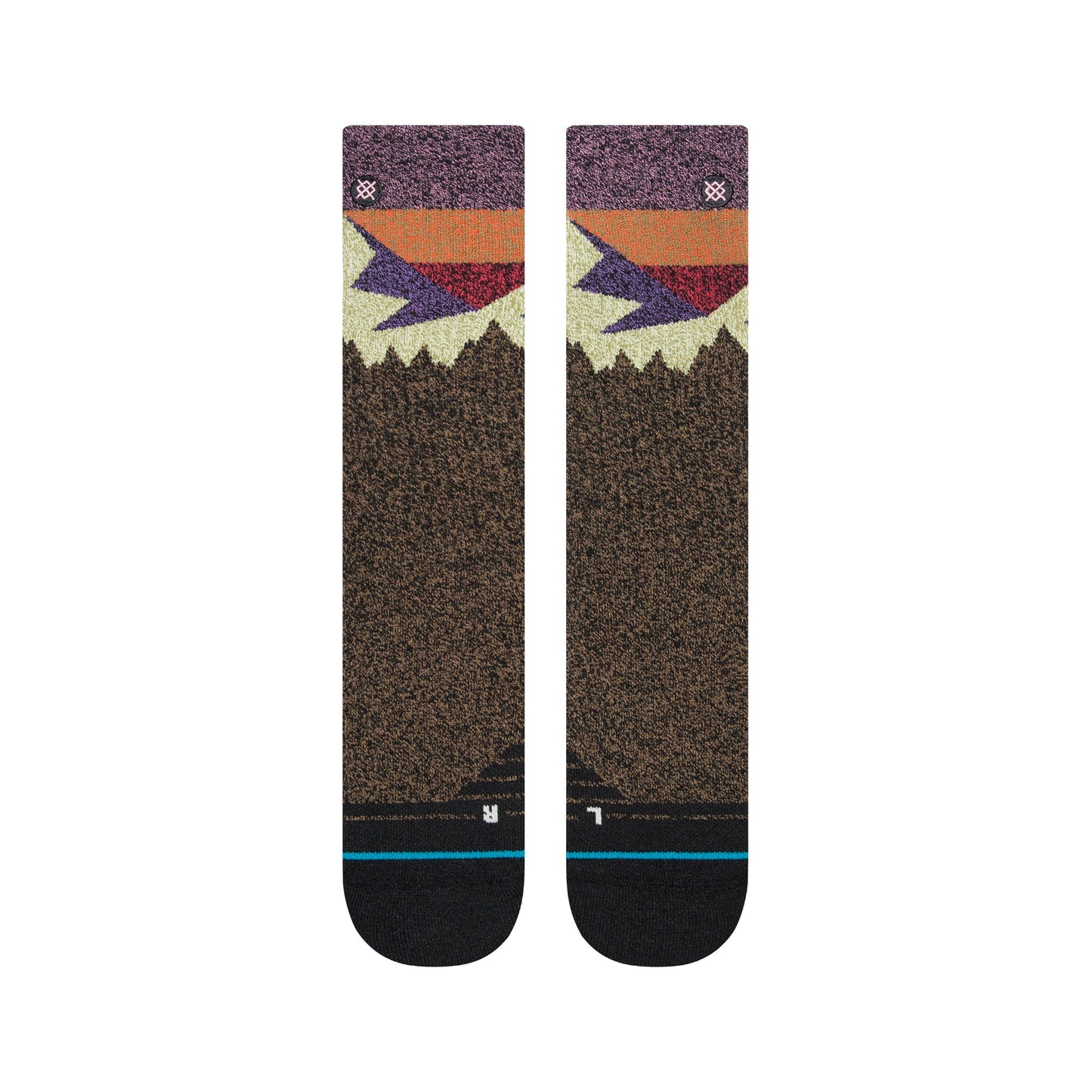 Stance Divided Crew Sock Black Brown