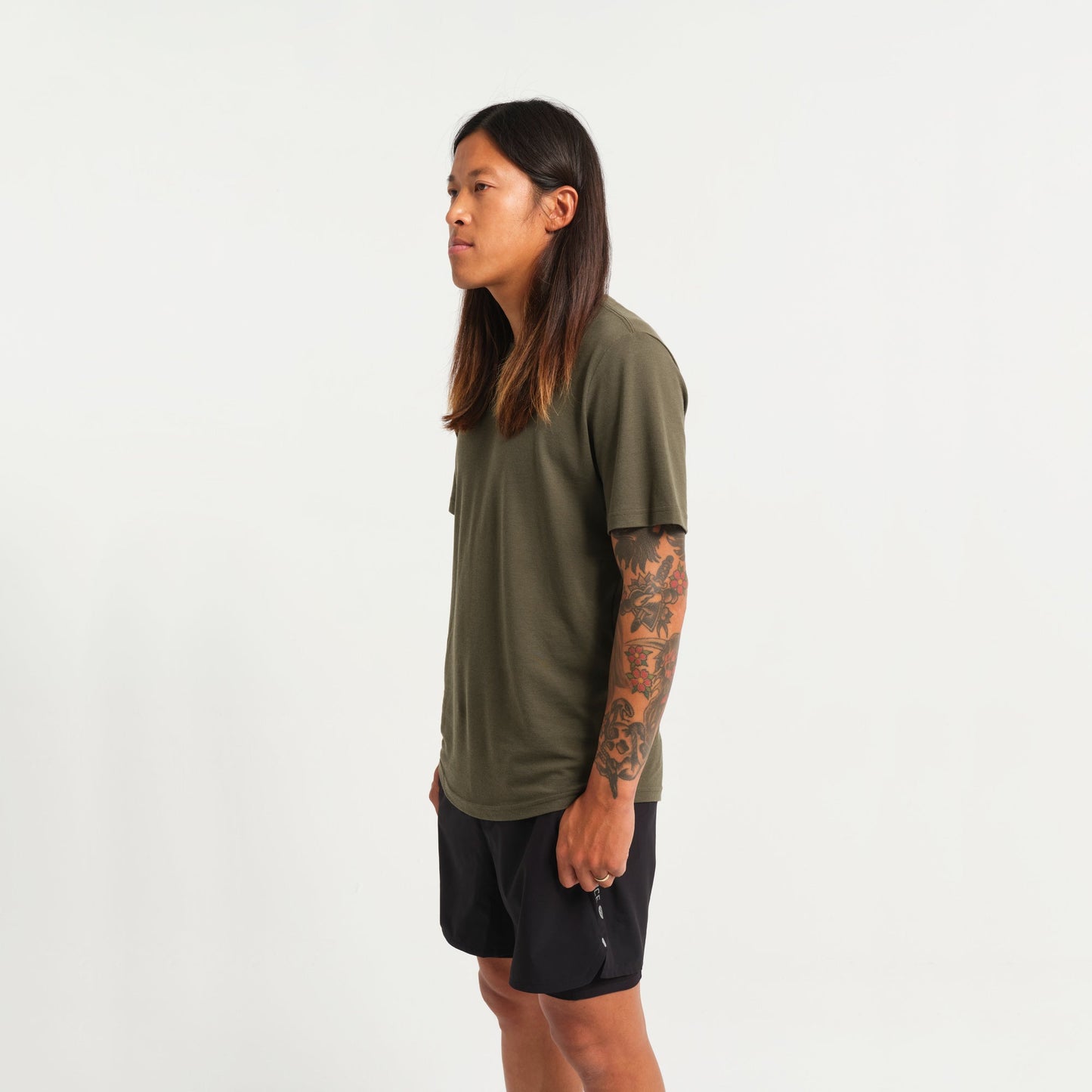 Stance Fragment Performance T-Shirt Dark Olive |model