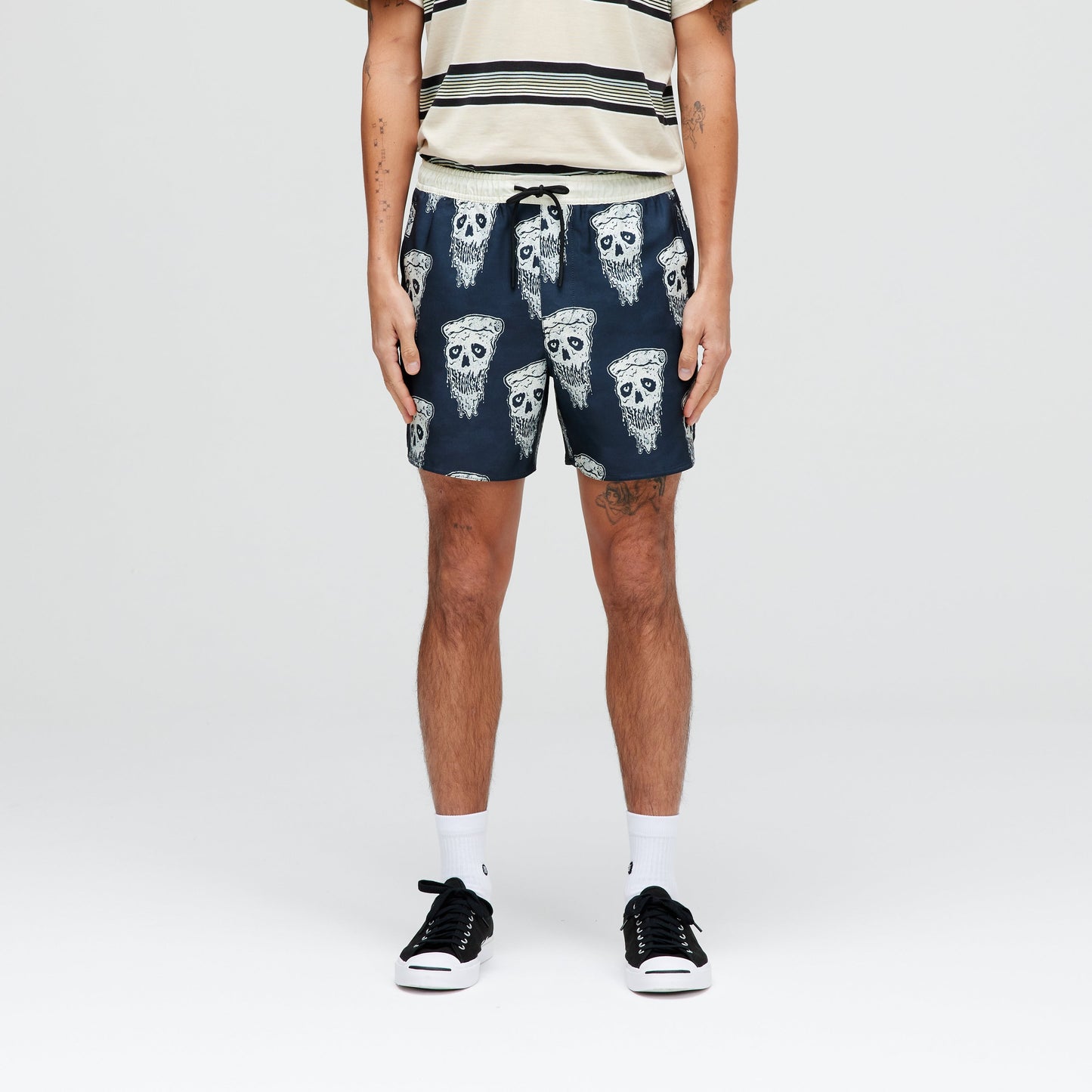 Stance Complex Athletic Short 5" Black White |model