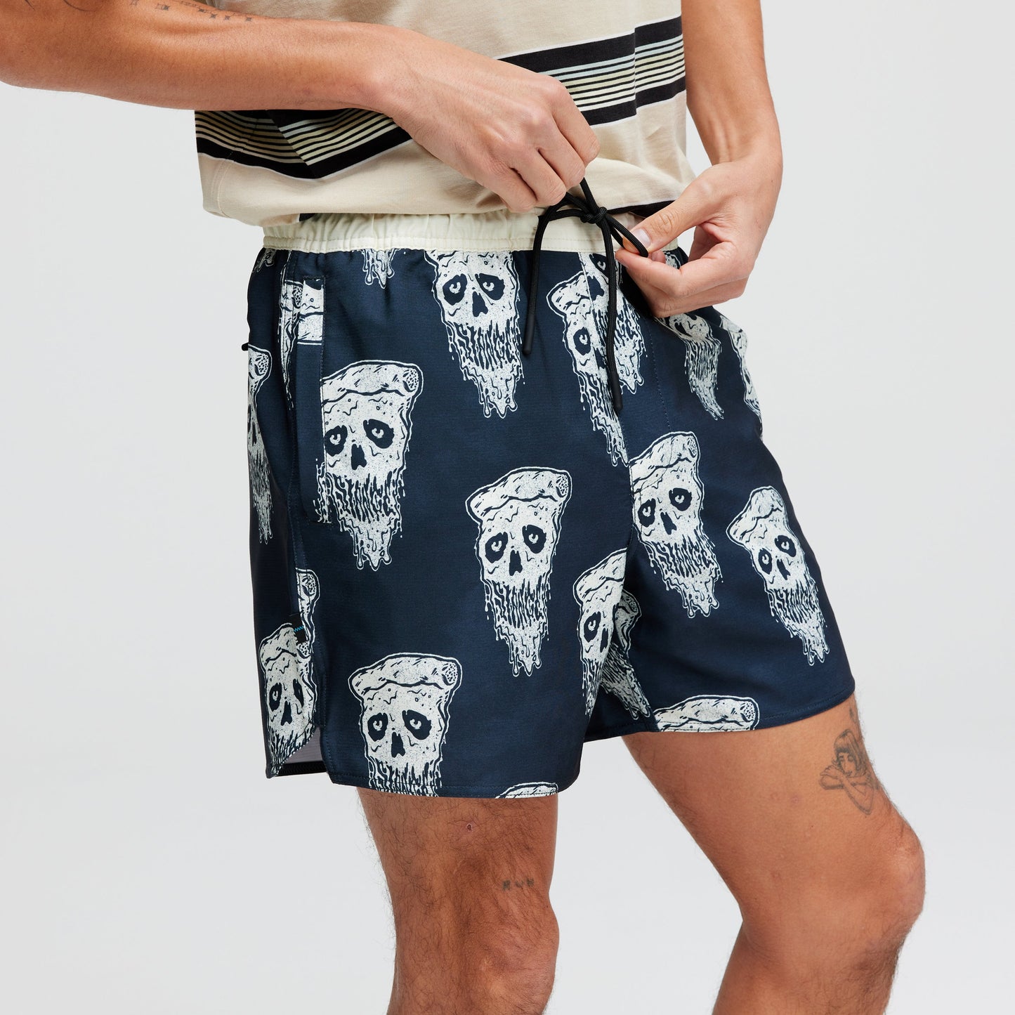 Stance Complex Athletic Short 5" Black White |model