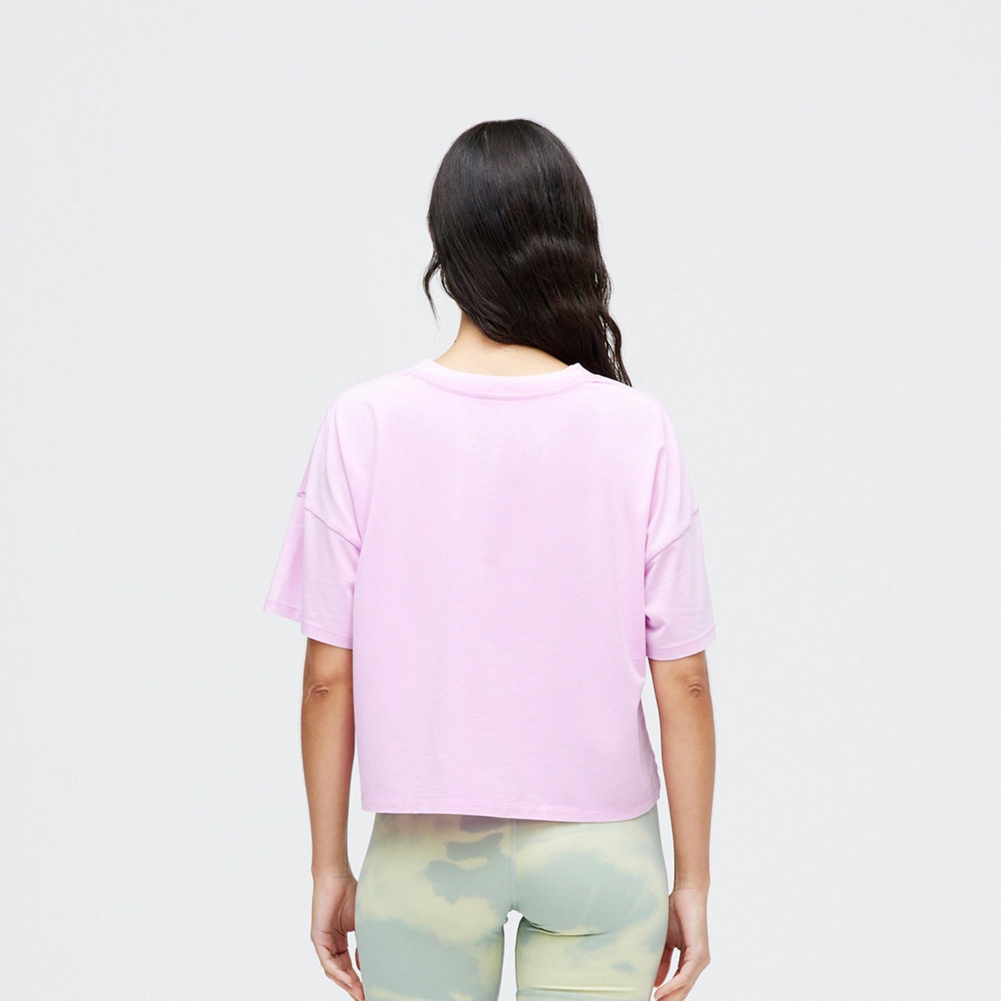 Stance Women's Lay Low Boxy T-Shirt Lilac Ice |model