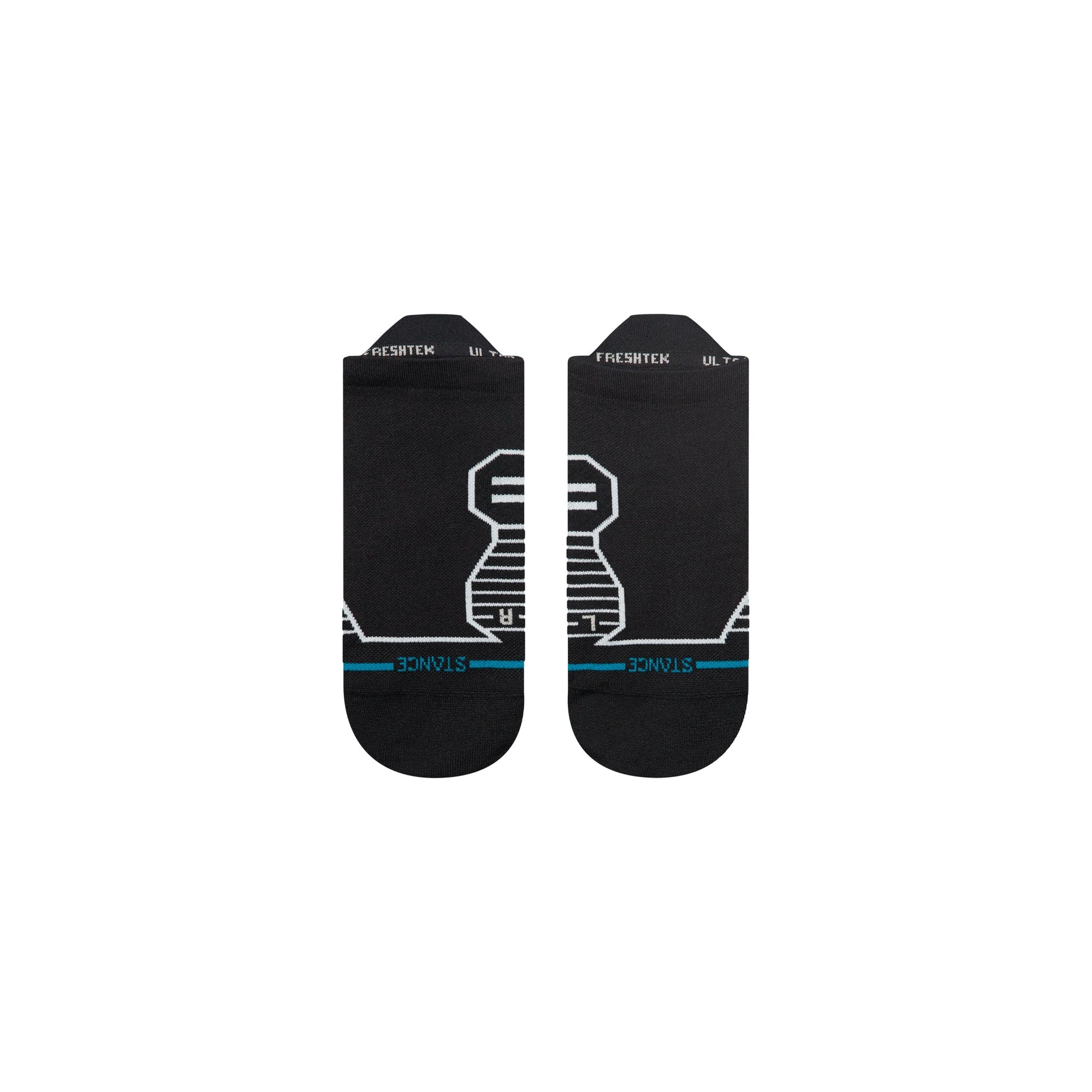 Variegated Ultra Light Tab Sock Black