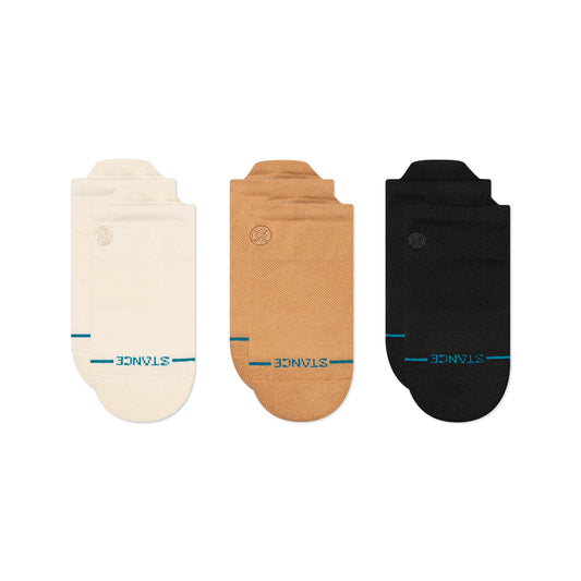 Stance Icon Low Tab Sock 3 Pack Canvas 