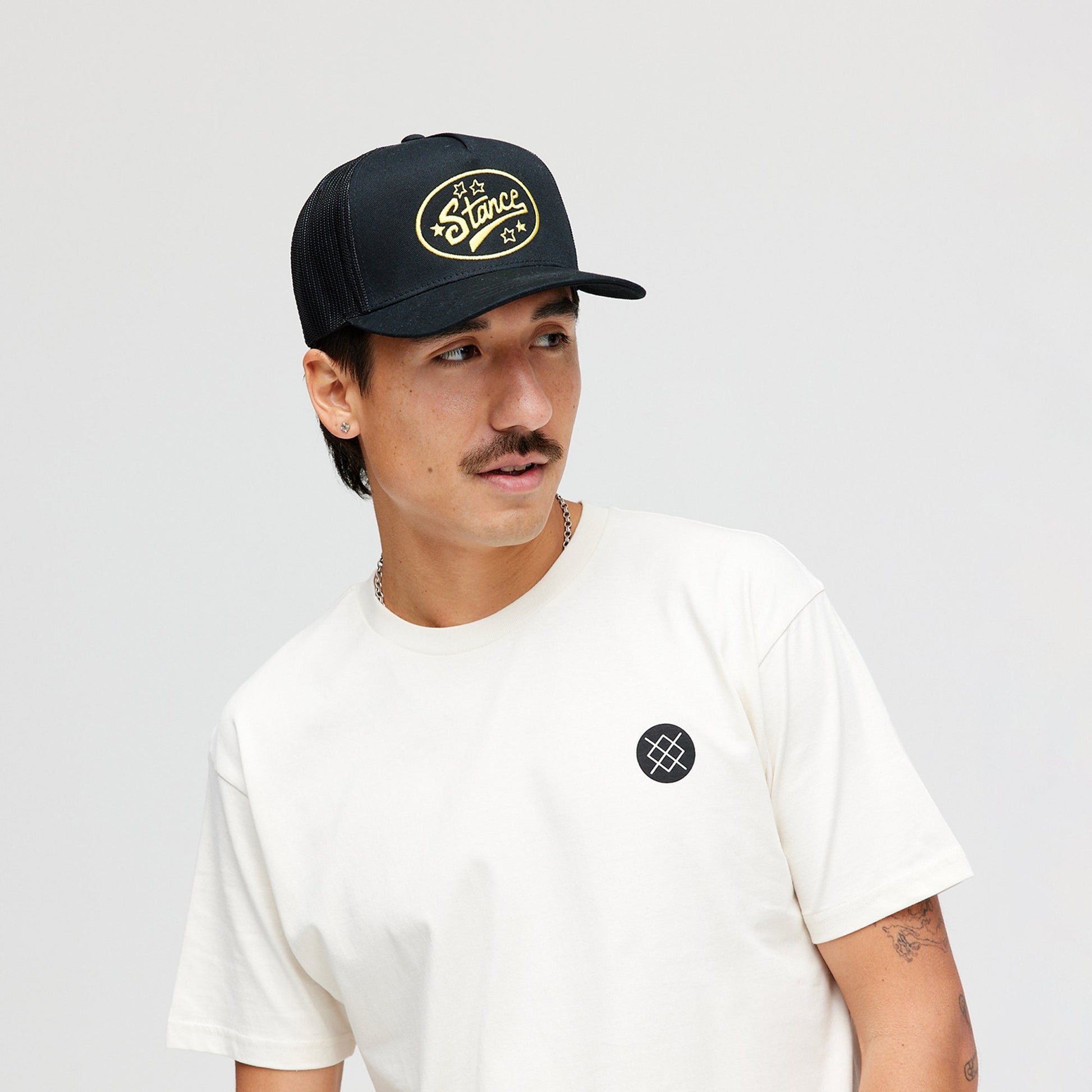 Stance Icon Trucker Hat Black Yellow