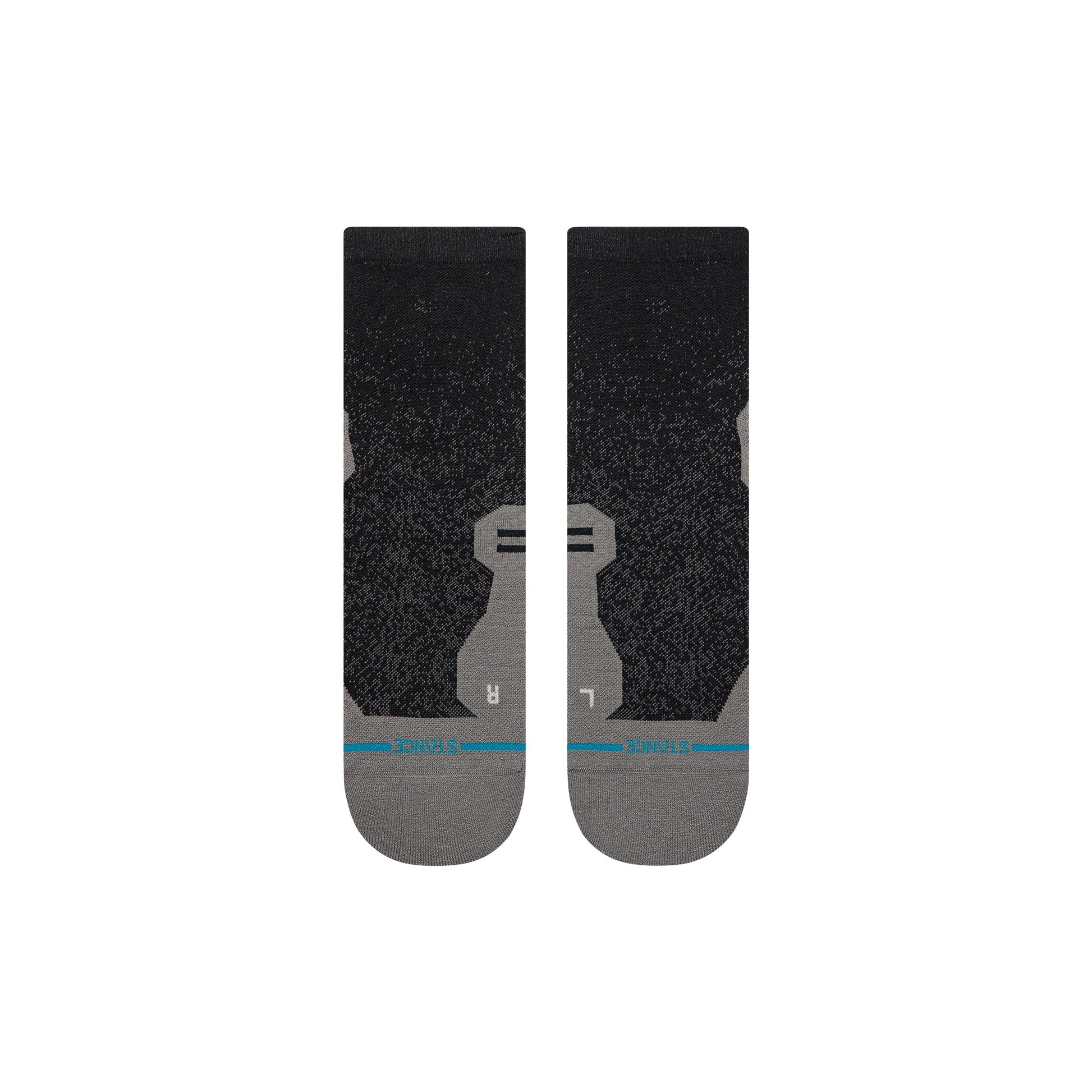 Stance Powder Split Light Quarter Sock Black