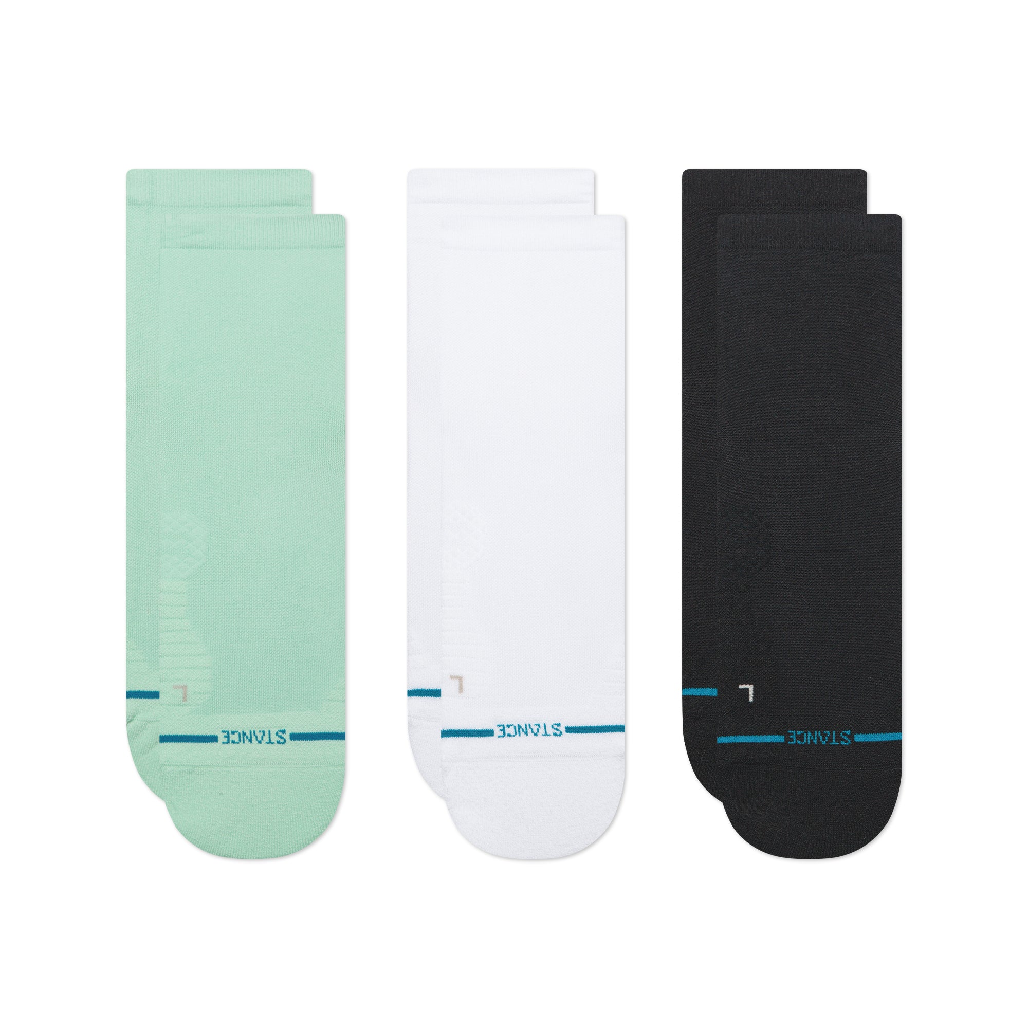 Stance Run Light Quarter Sock 3 Pack Mint