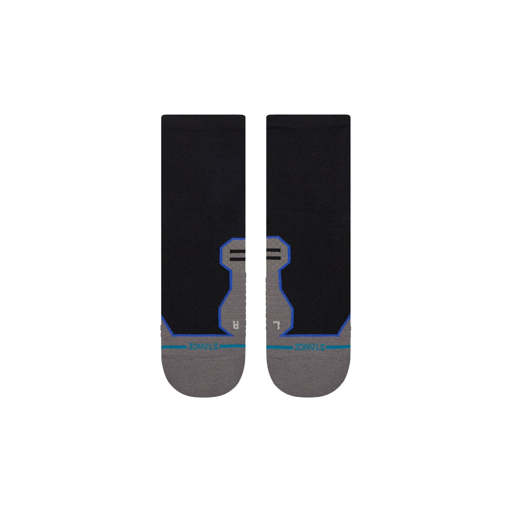 Stance Contrast Seam Light Quarter Sock Black