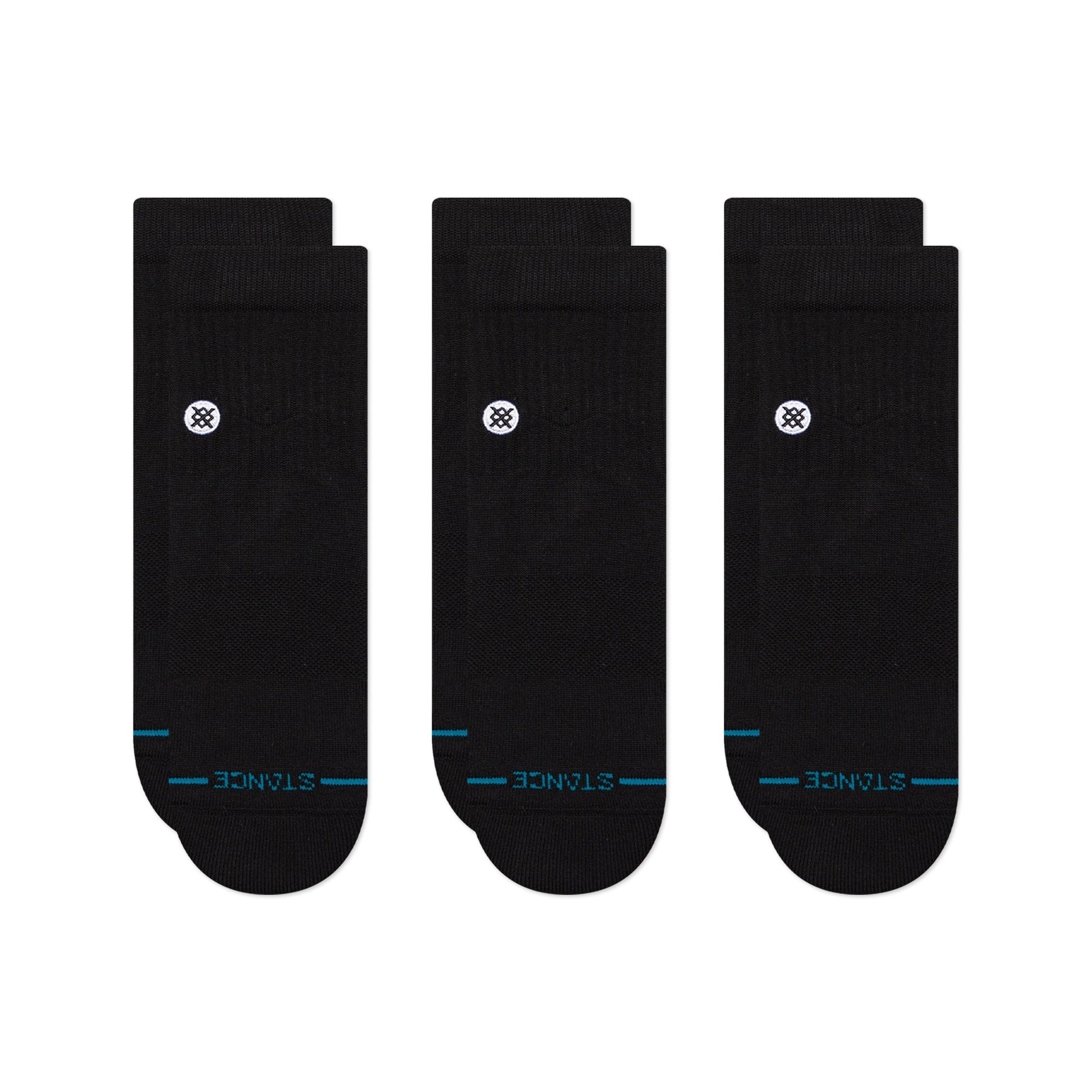 Stance Icon Quarter Sock 3 Pack Black