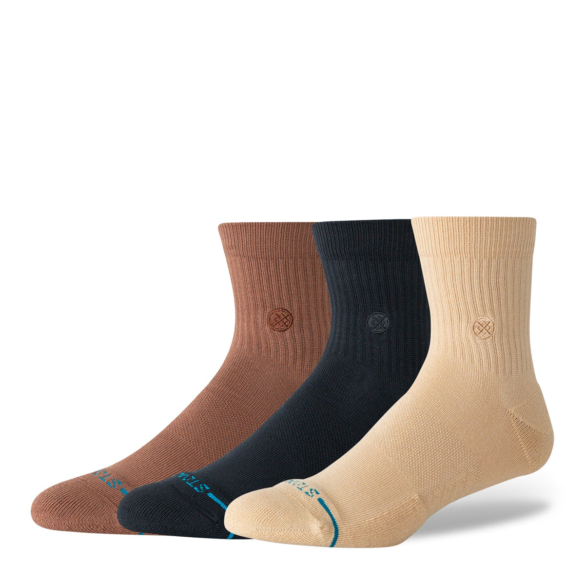 Stance | Icon Quarter Sock 3 Pack Tan