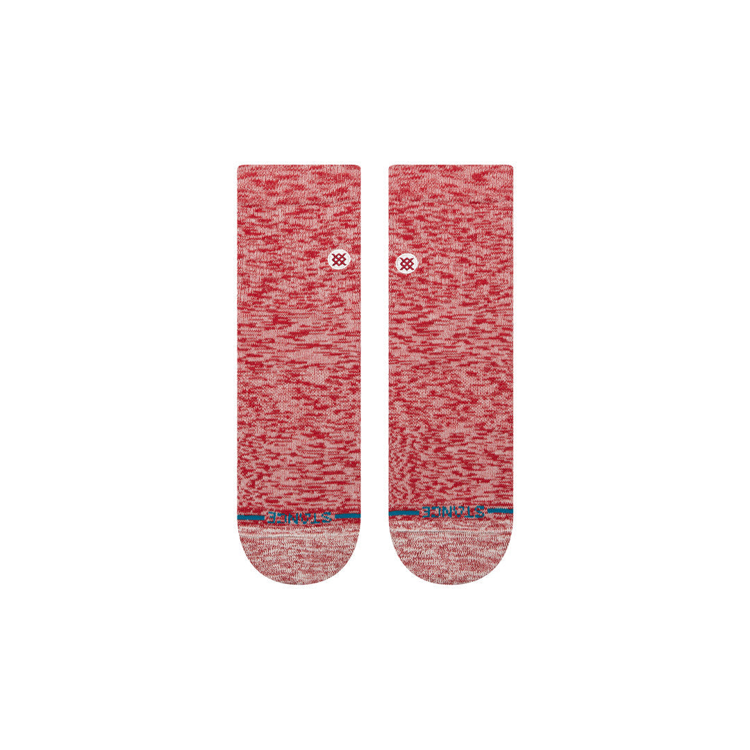 Stance Slub Quarter Sock Red