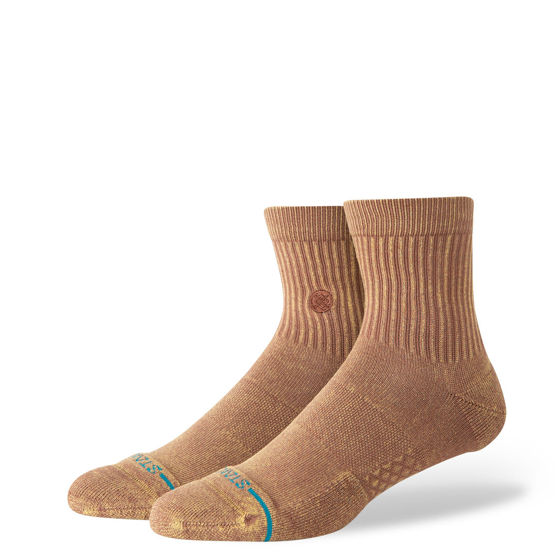 Stance Icon Washed Quarter Sock Brown