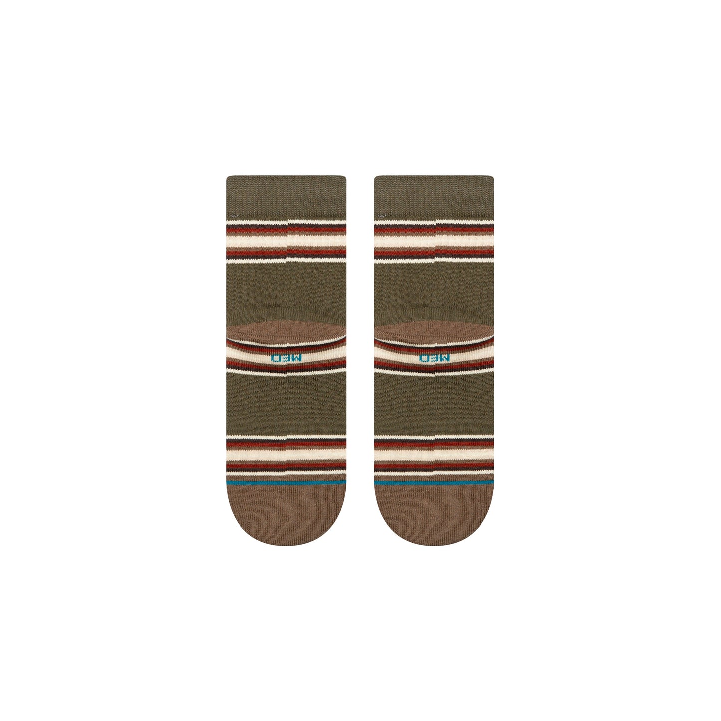 Stance Hill Top Quarter Sock Dark Green 