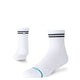 Stance Lined Up Mid Quarter Sock White