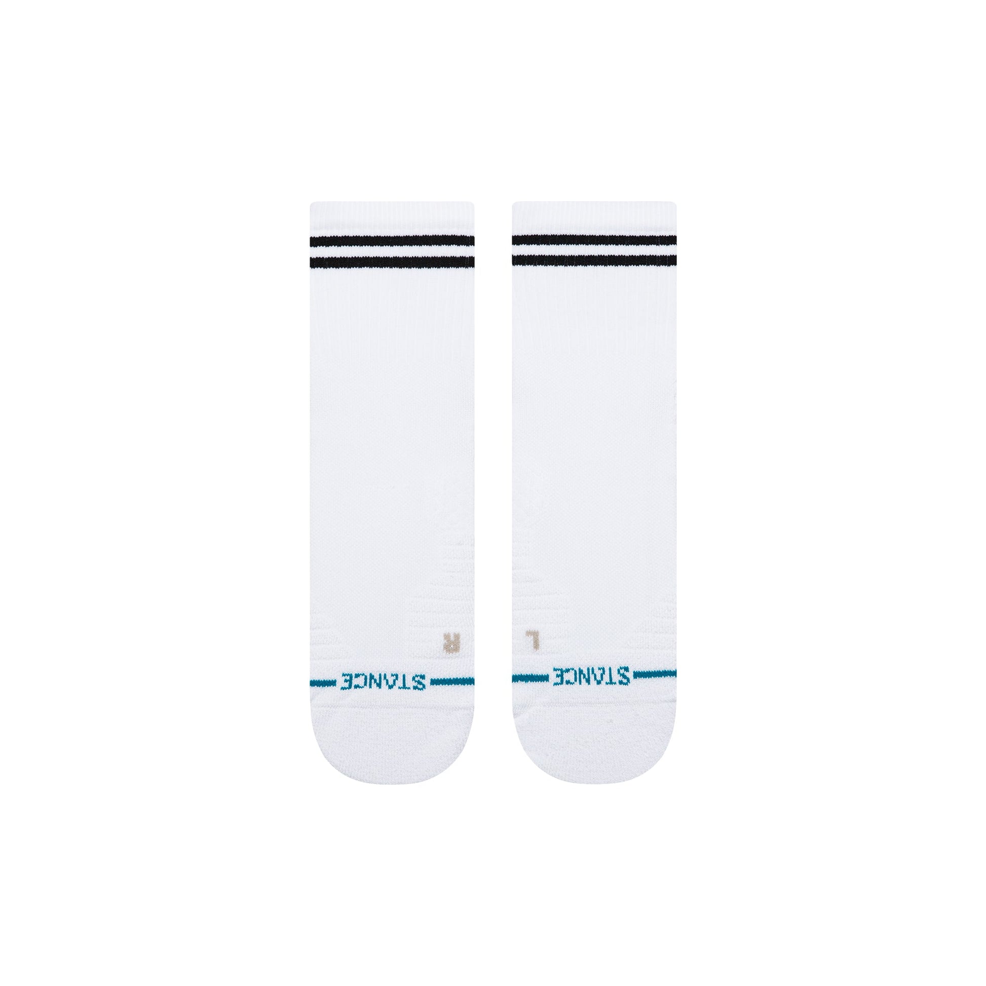 Stance Lined Up Mid Quarter Sock White