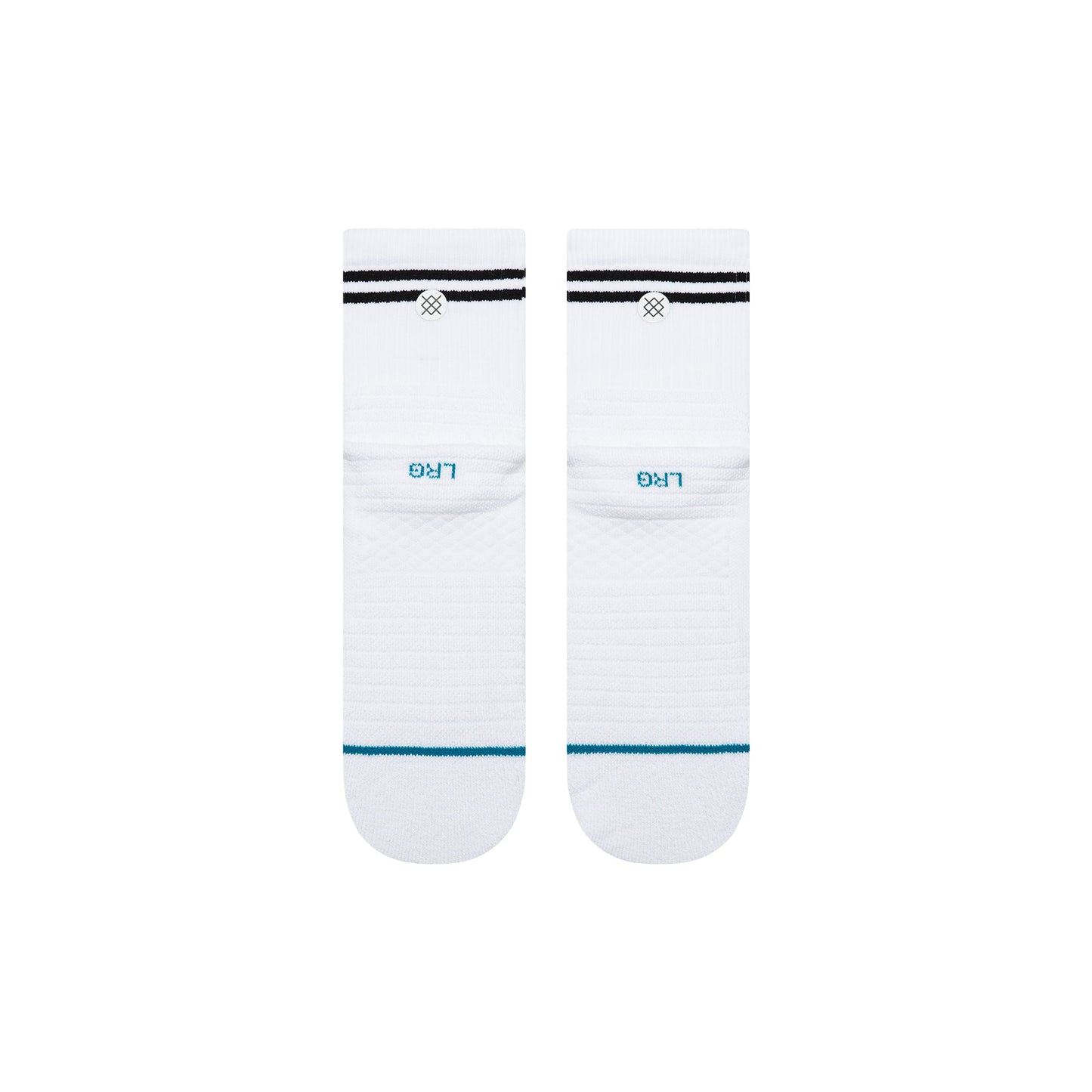 Stance Lined Up Mid Quarter Sock White