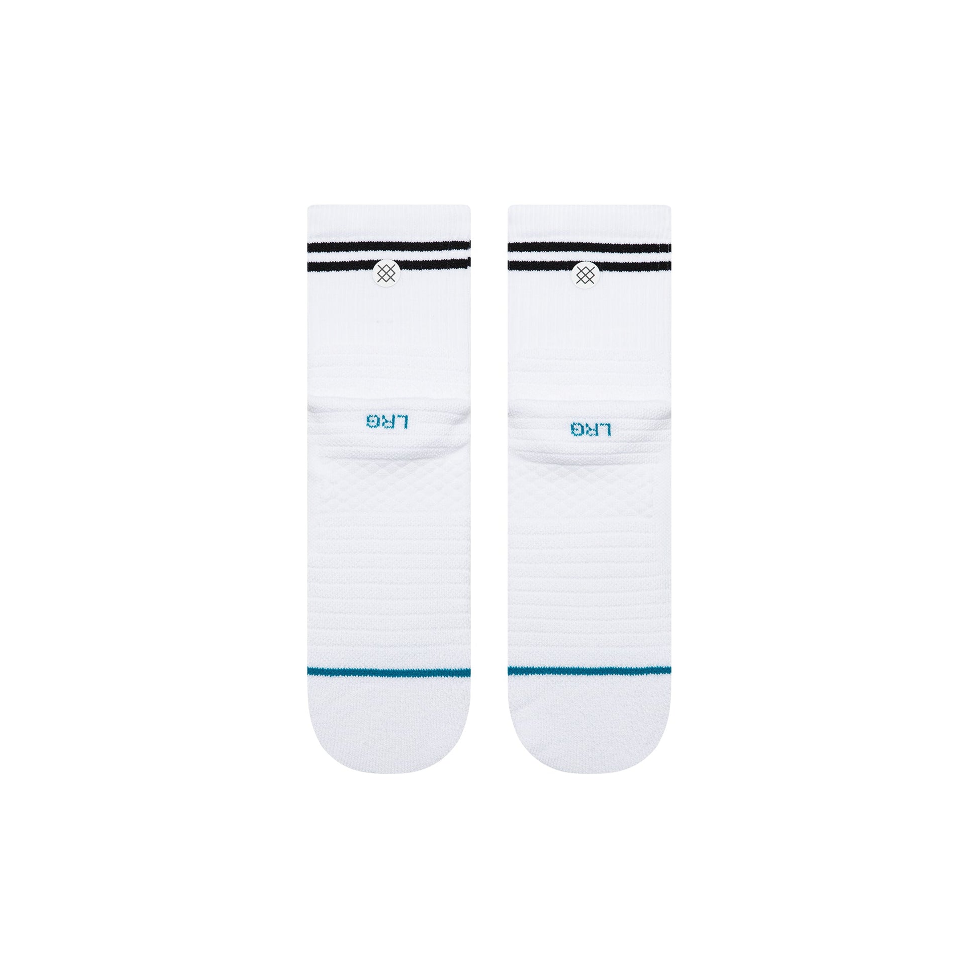 Stance Lined Up Mid Quarter Sock White