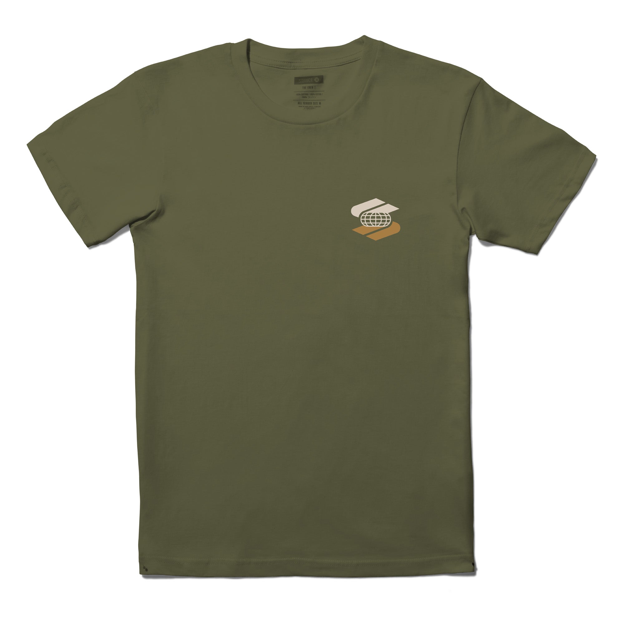 Stance Worldwide T Shirt Olive