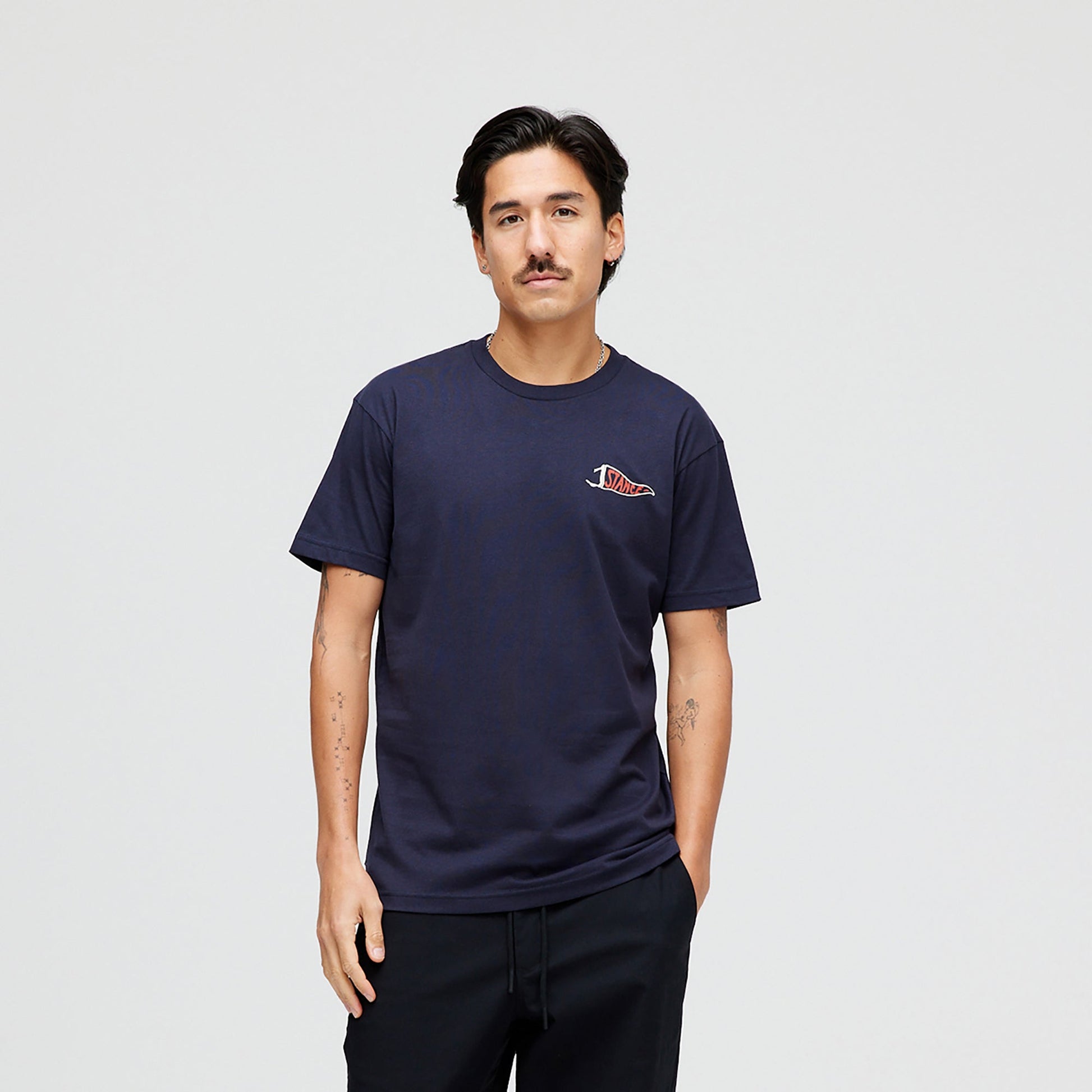 Stance Free Bird T-Shirt Navy |model