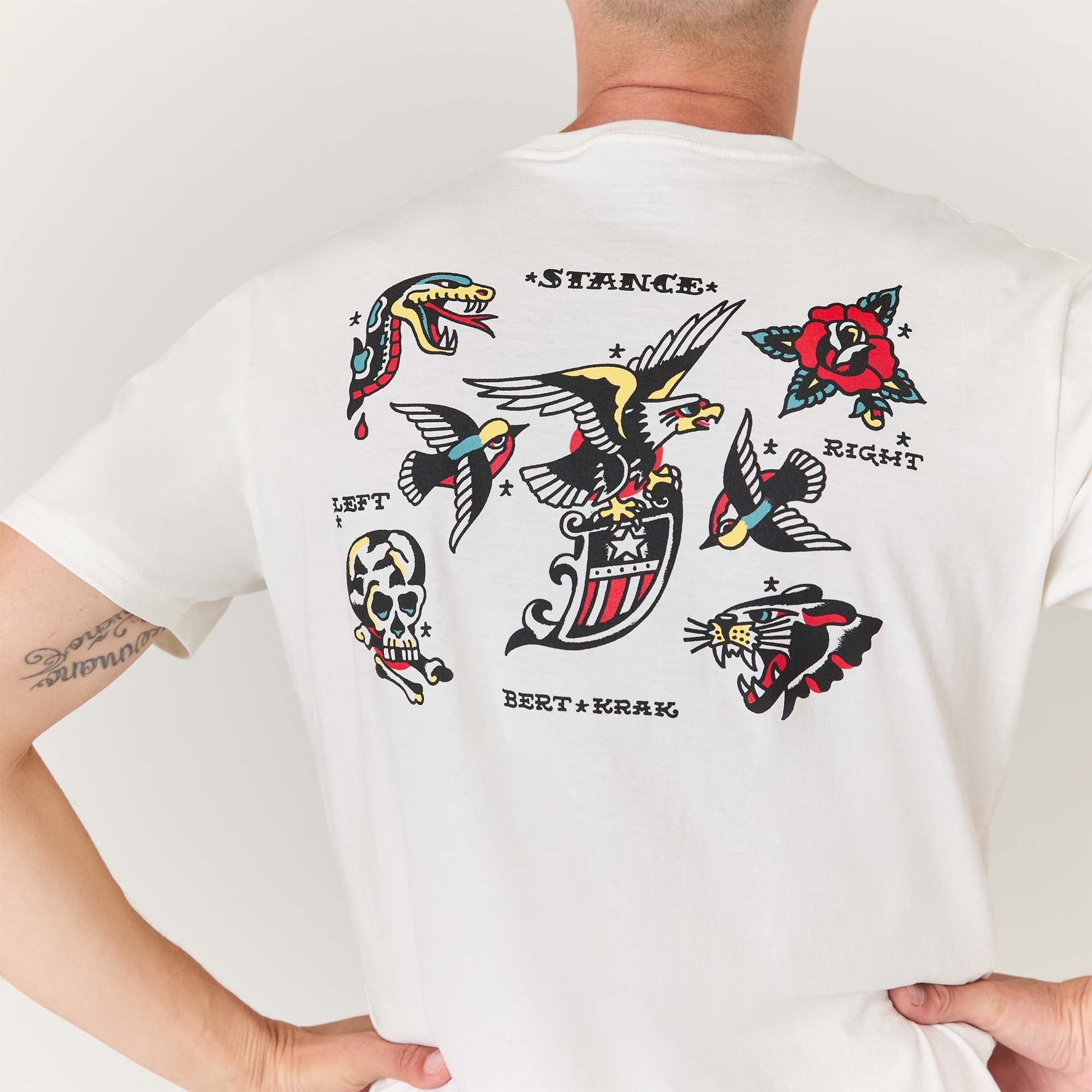 Stance Bert Krak Flash T-Shirt Canvas |model