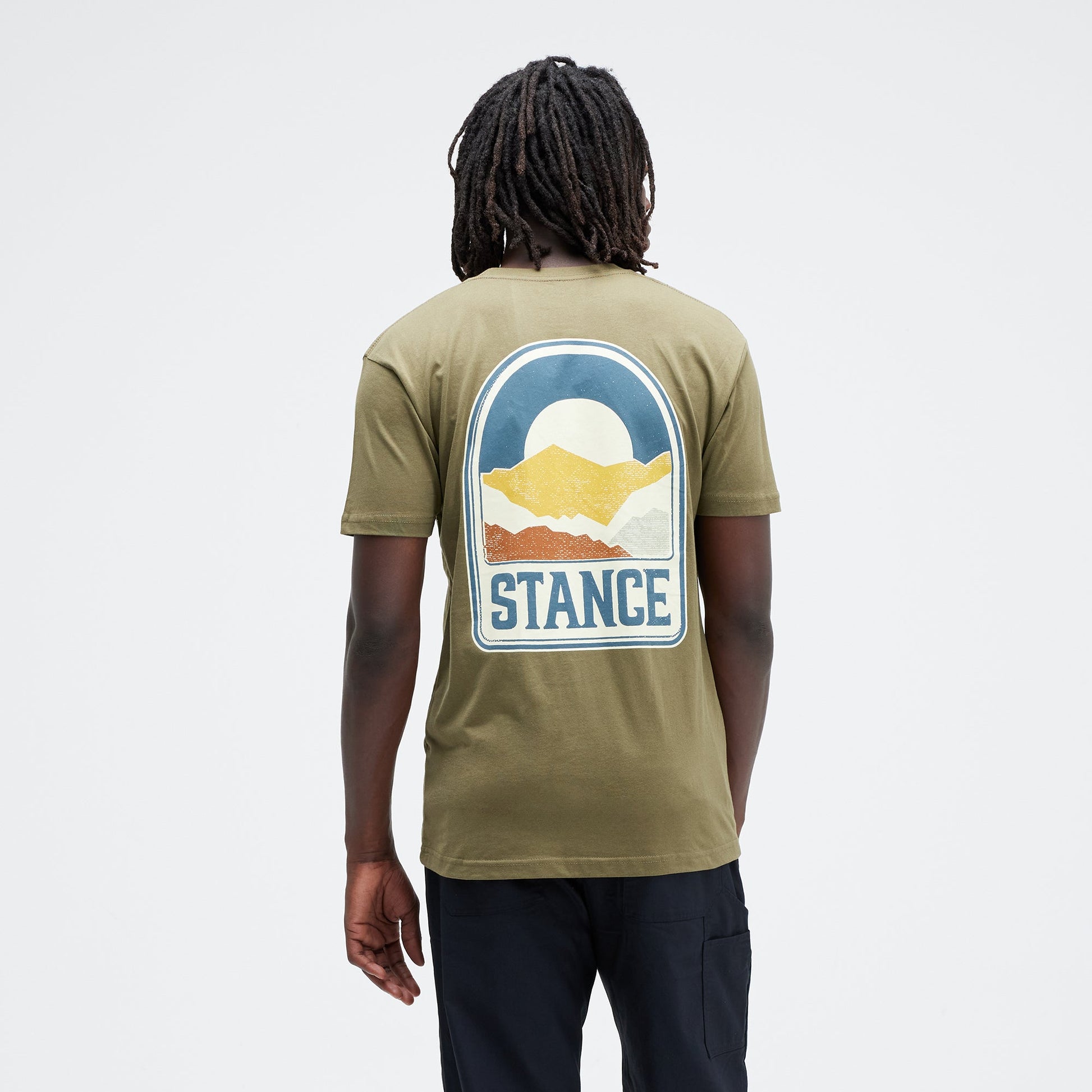 Stance Saddleback T-Shirt Military Green |model