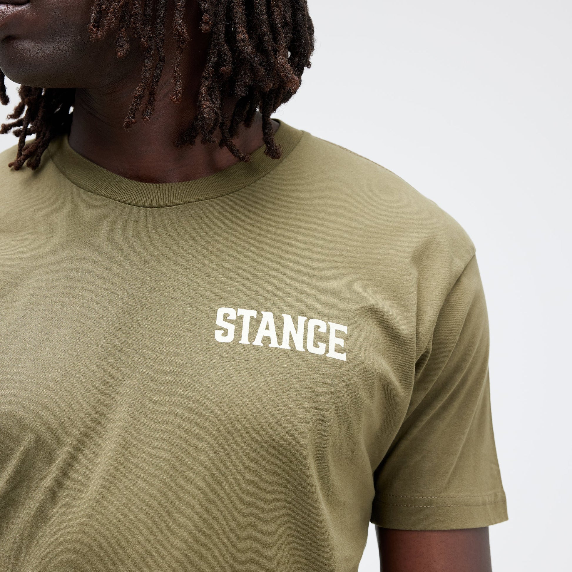 Stance Saddleback T-Shirt Military Green |model