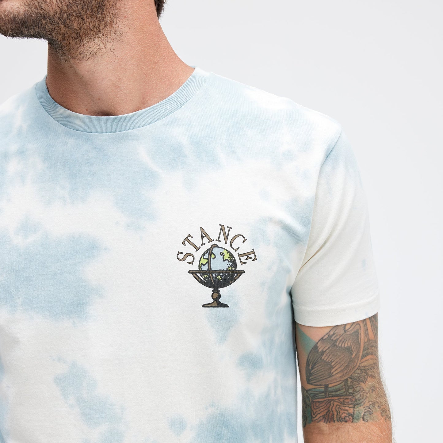 Stance Sol T-Shirt Blue Wash |model