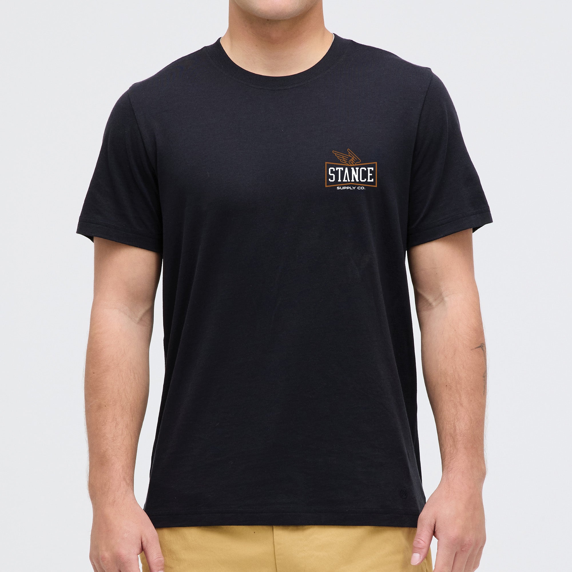 Stance Winged T Shirt Black|model