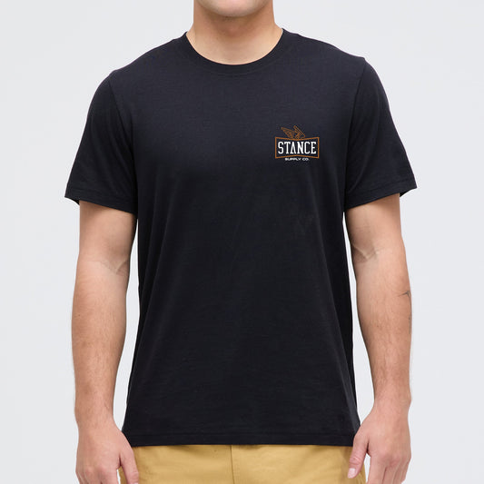 Stance Winged T Shirt Black|model
