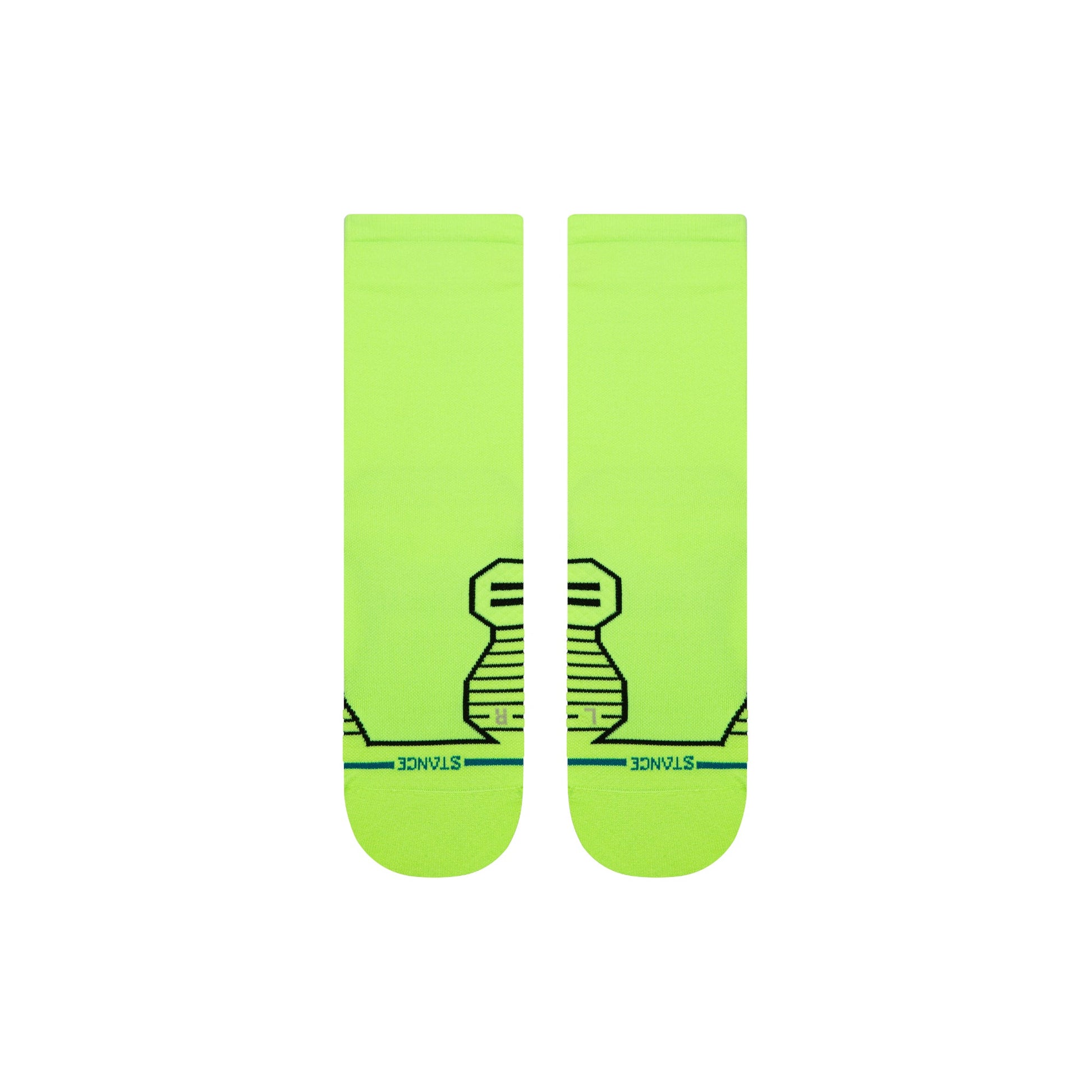 Stance Variegated Ultra Light Crew Sock Neon Green