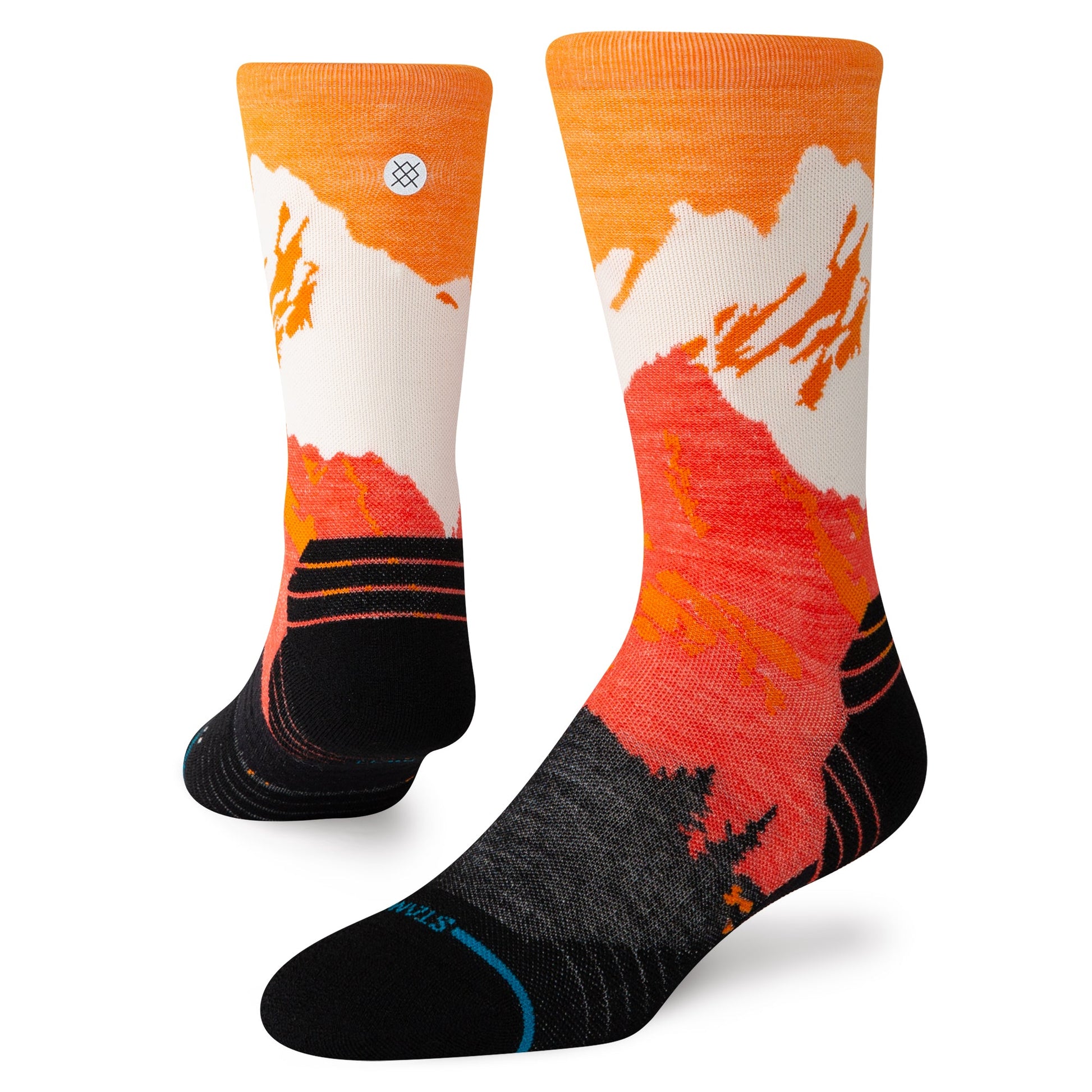 Stance Out Of Range Light Wool Crew Sock Orange