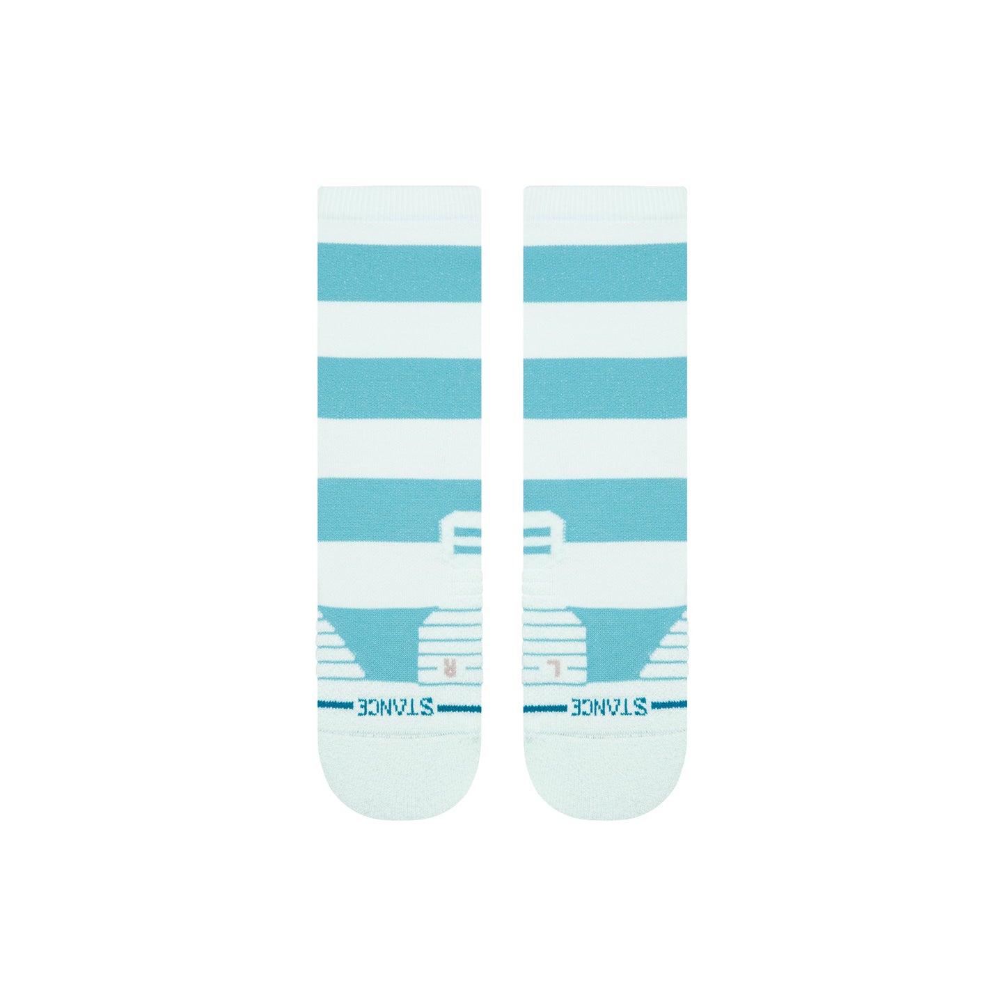 Stance Stacked Up Mid Crew Sock Ice Blue