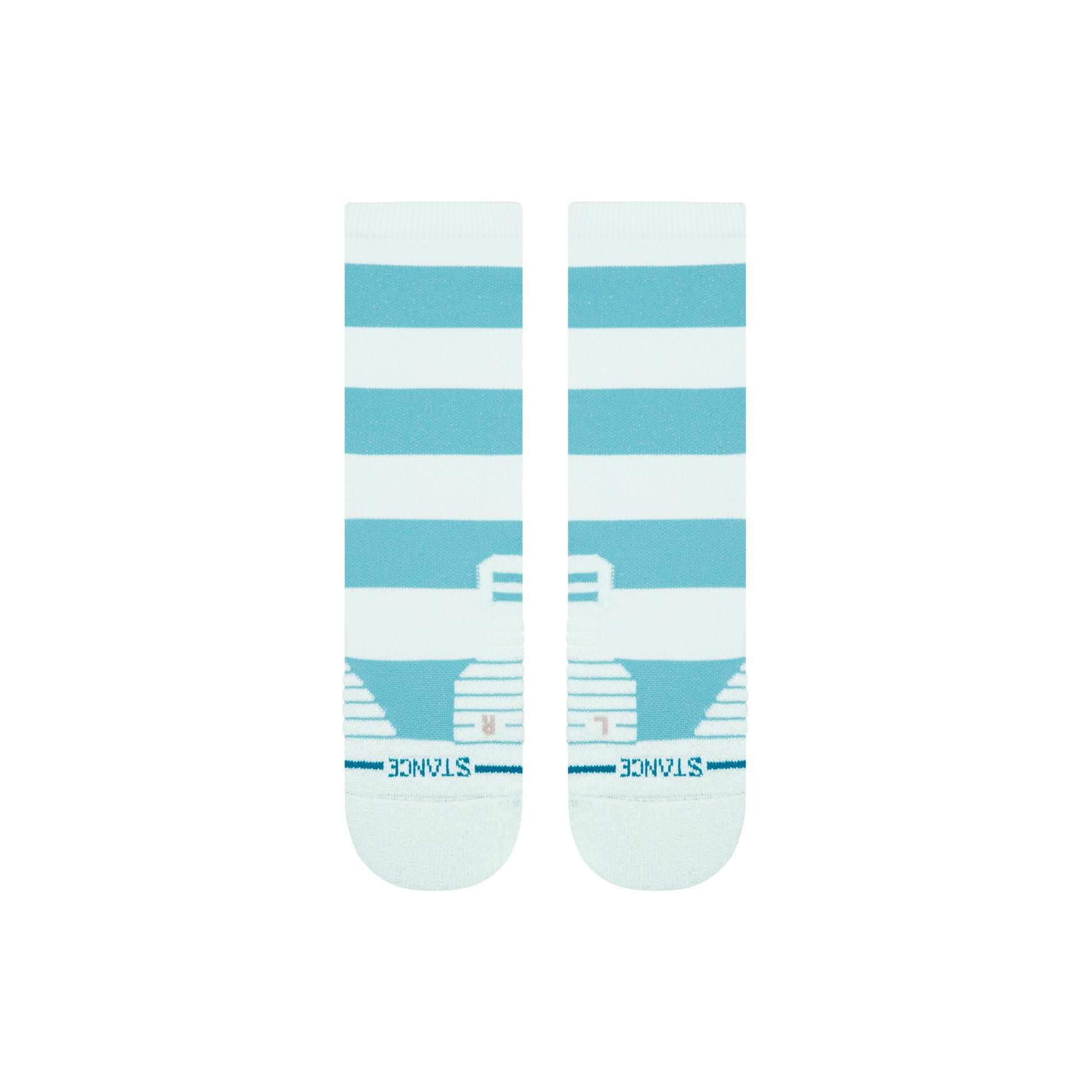 Stance Stacked Up Mid Crew Sock Ice Blue