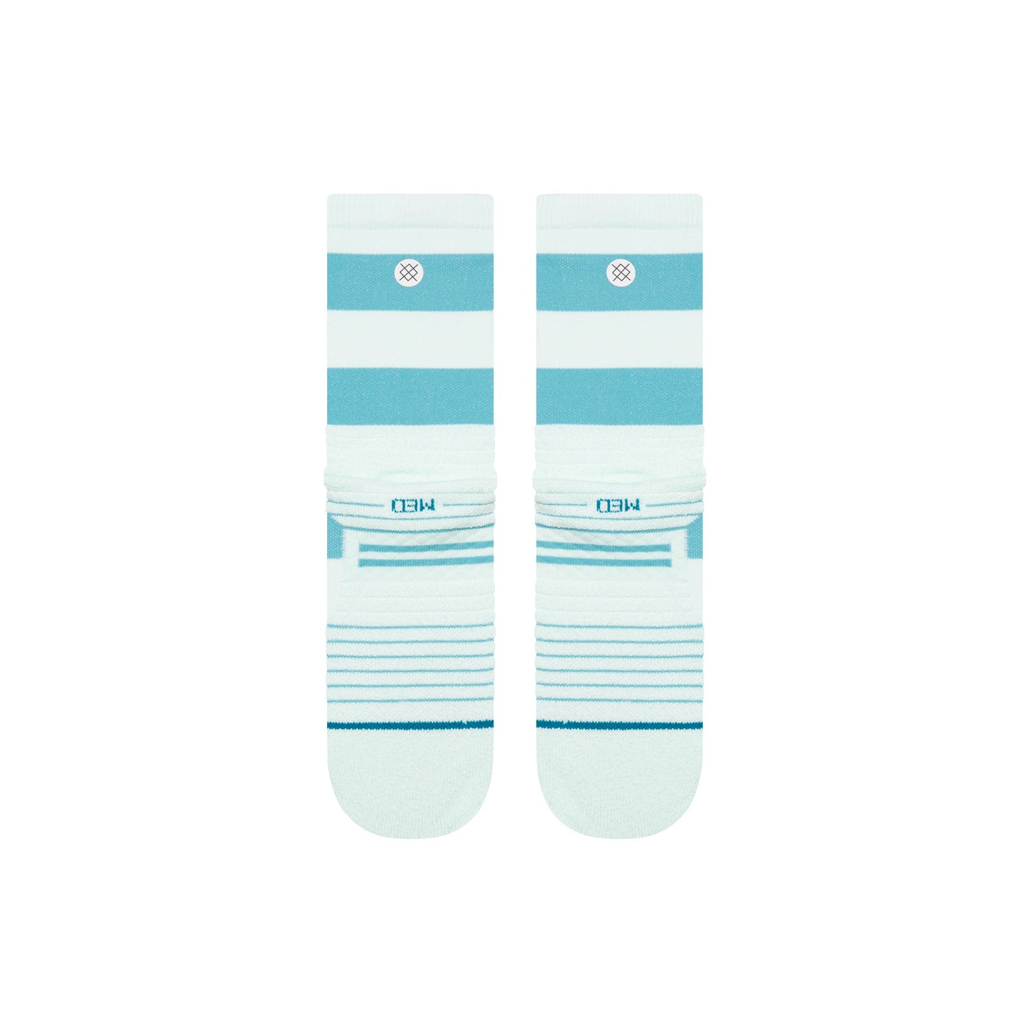 Stance Stacked Up Mid Crew Sock Ice Blue