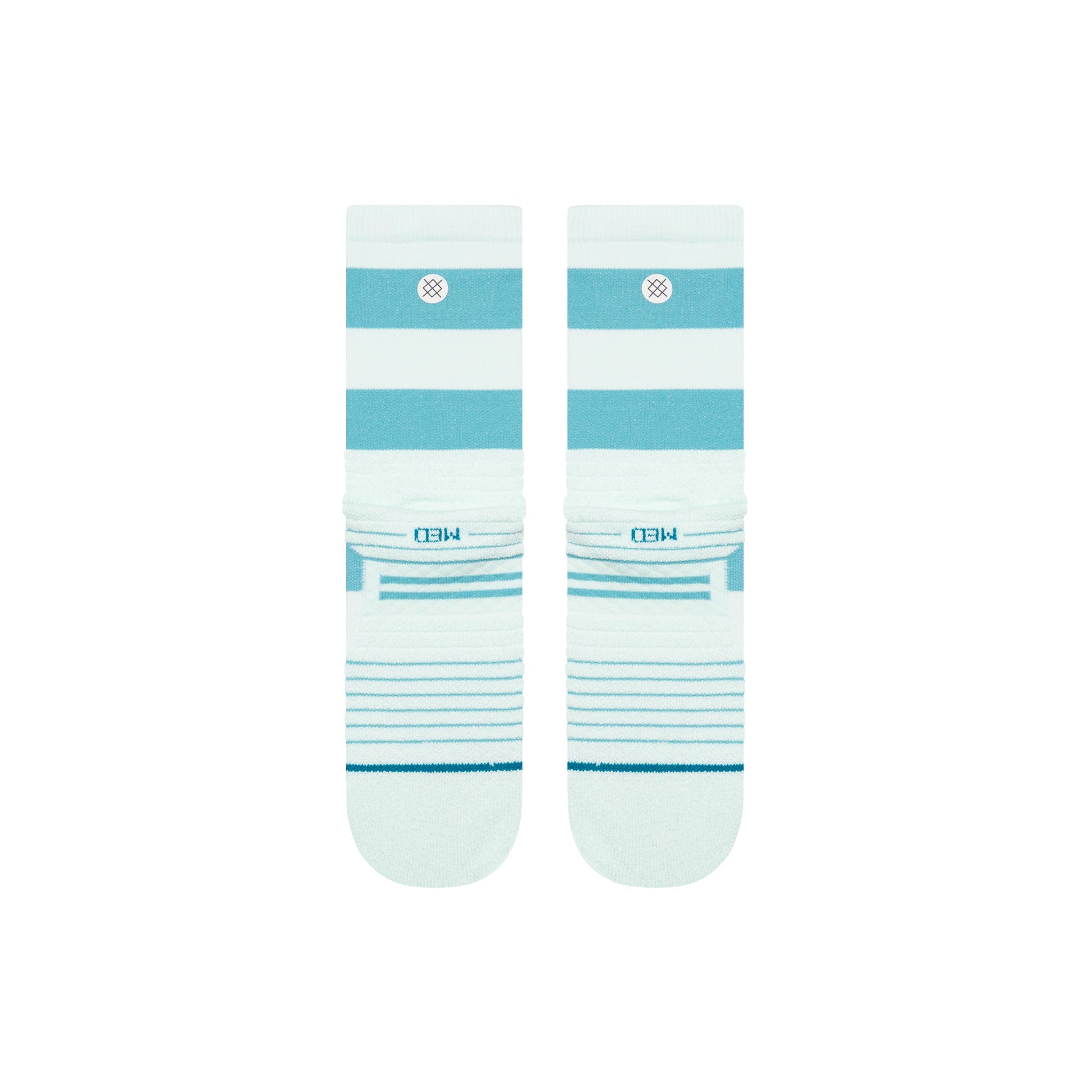 Stance Stacked Up Mid Crew Sock Ice Blue