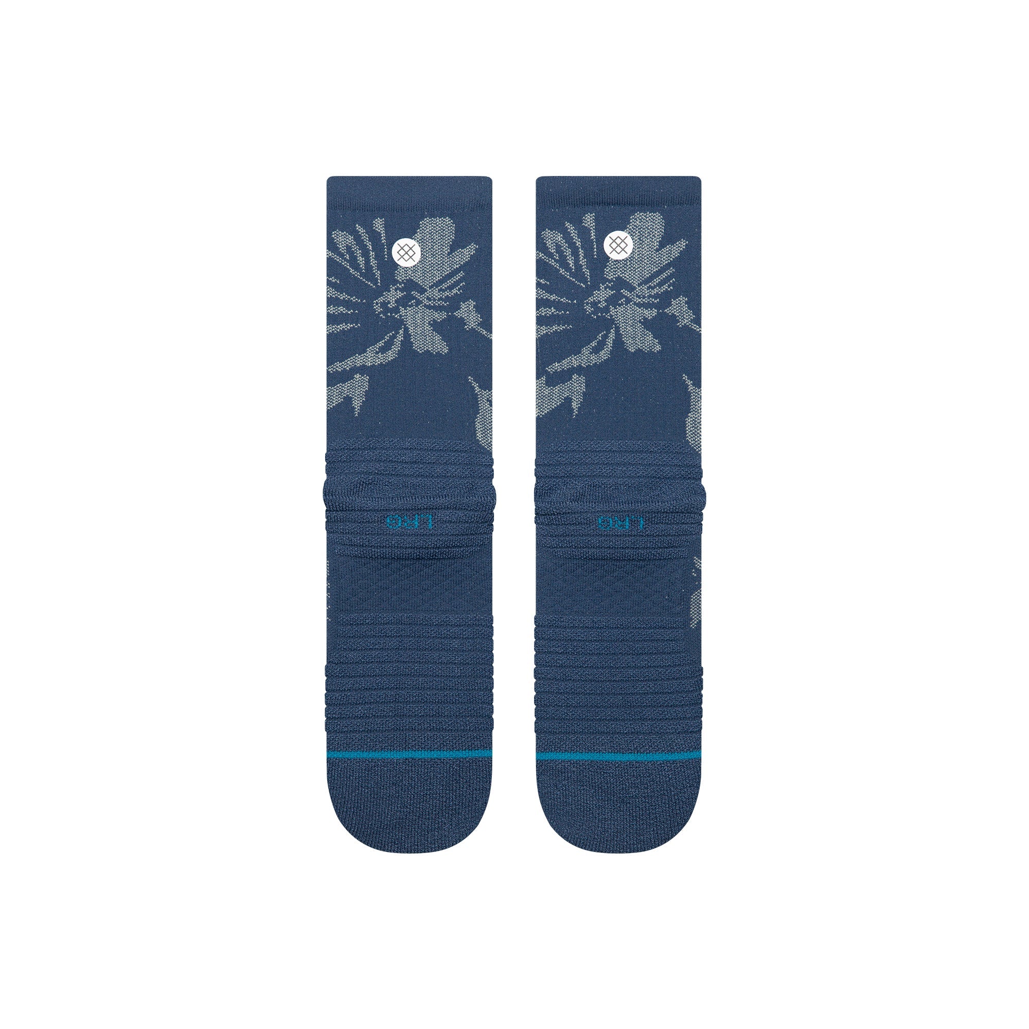 Stance Flora Scan Mid Ribbed Crew Sock Deep Teal